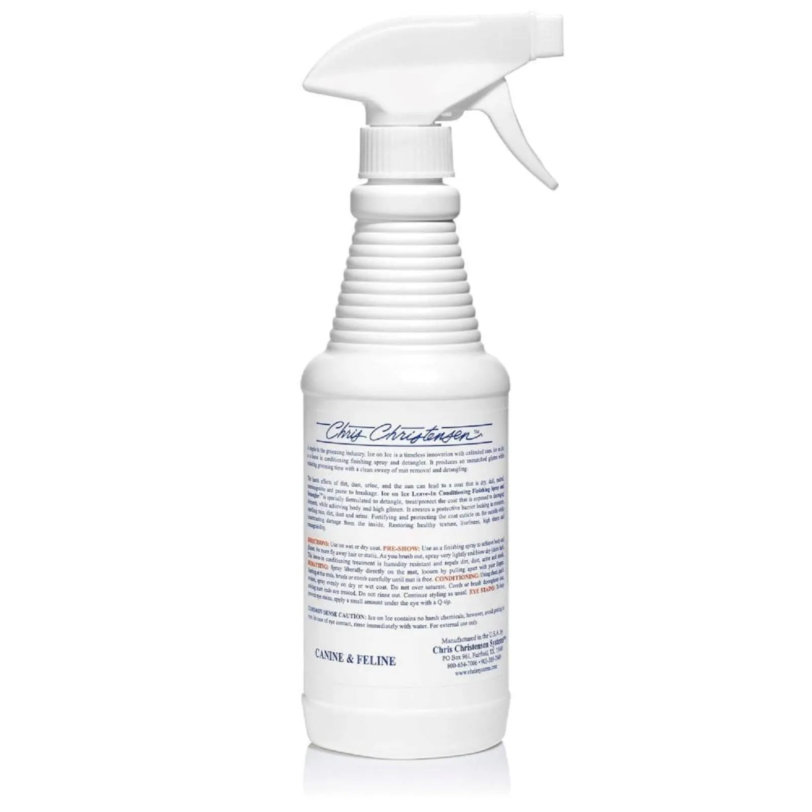 Chris Christensen Ice On Ice Ready To Use 473ml – Spray Condizionante e Districante per Cani con Protezione Solare, Idratazione e Lucentezza Duratura, Protezione Dalla Polvere e Dallo Sporco - immagine 8