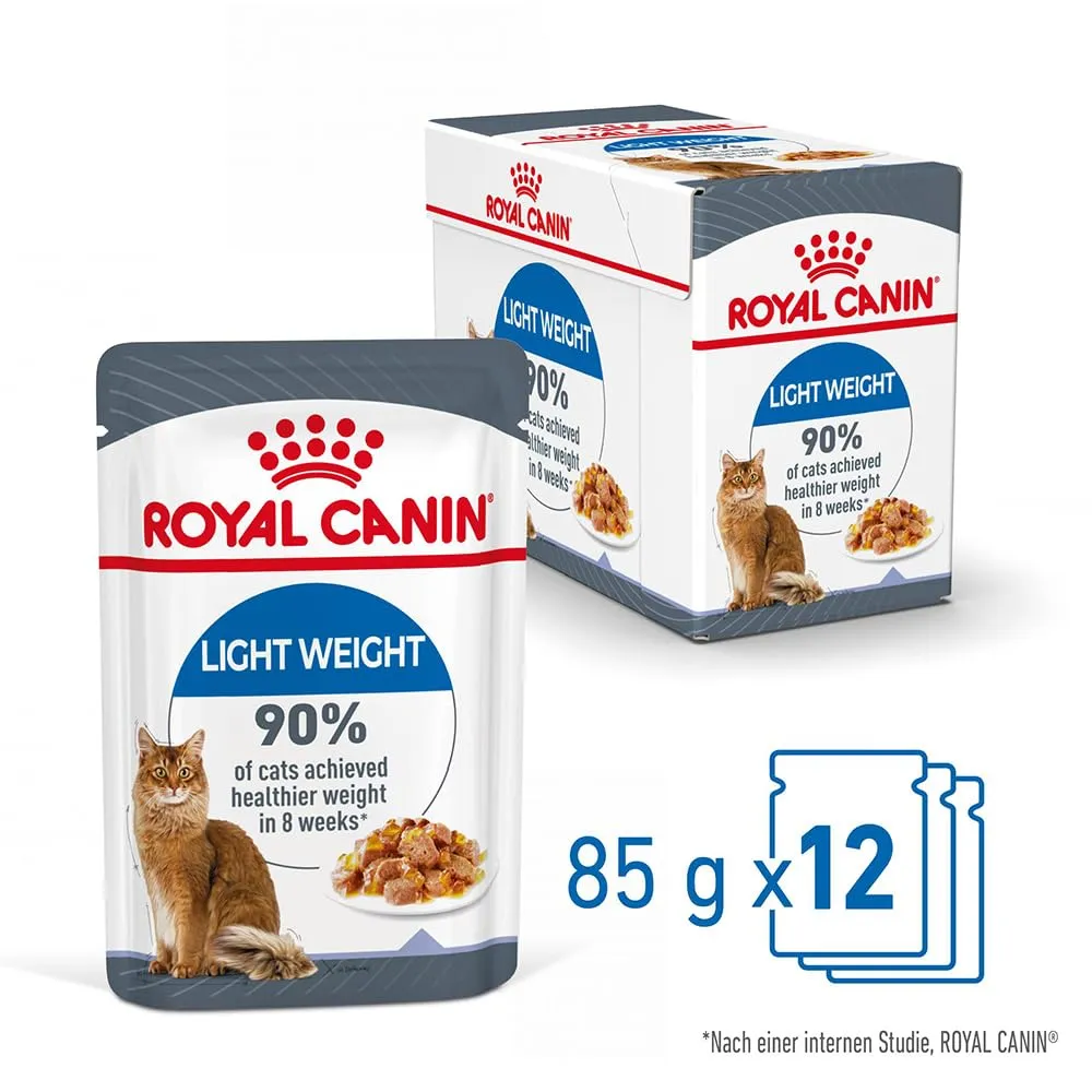 Royal Canin Light Weight Care in Gelatina | 12 x 85 g | Cibo umido per gatti | Per supportare i gatti in sovrappeso | Contiene ferro, manganese e zinco - immagine 2