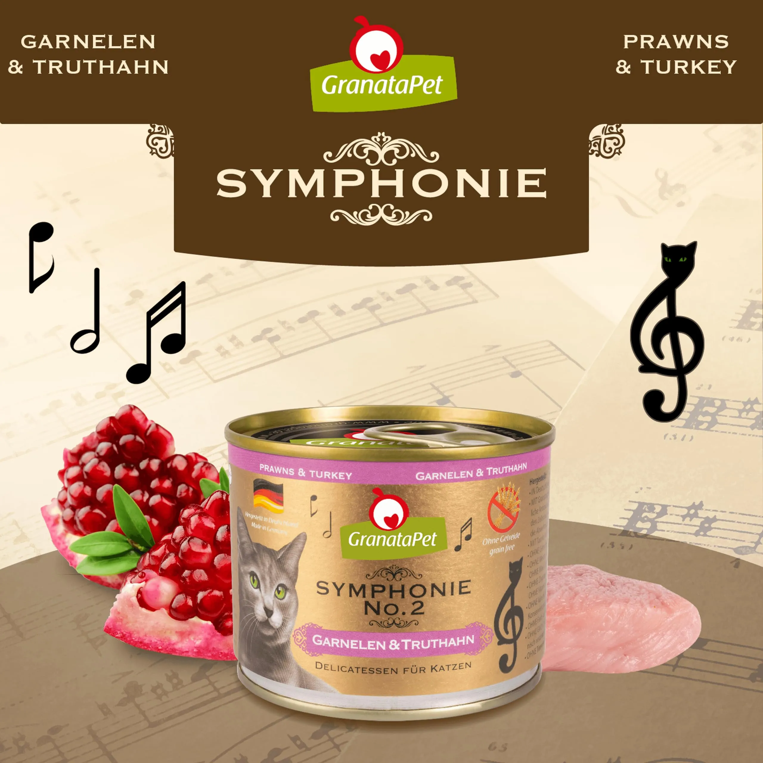 GranataPet Symphonie No. 2 Gamberetti & Tacchino, 6 x 200g - immagine 2