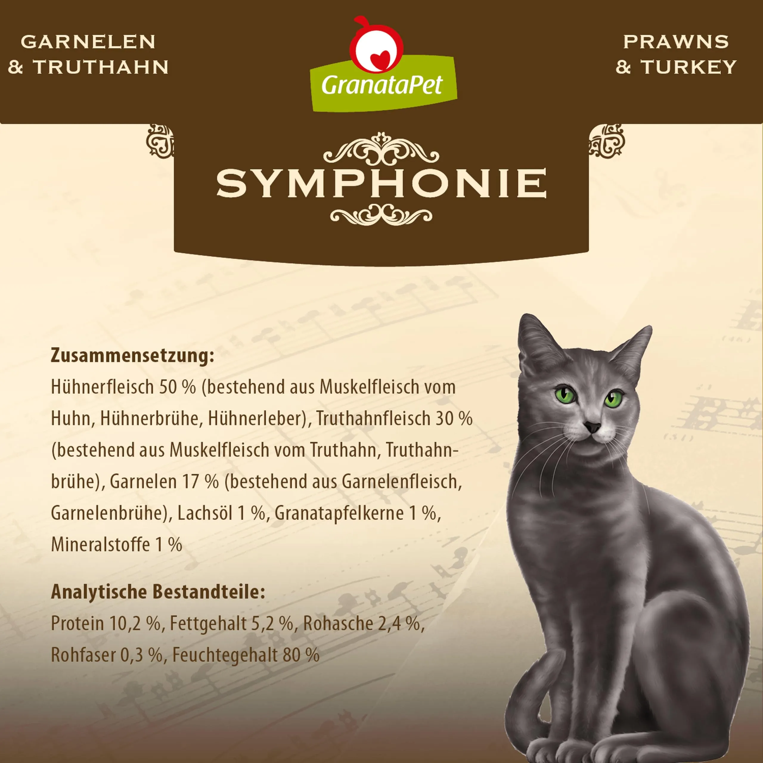 GranataPet Symphonie No. 2 Gamberetti & Tacchino, 6 x 200g - immagine 3