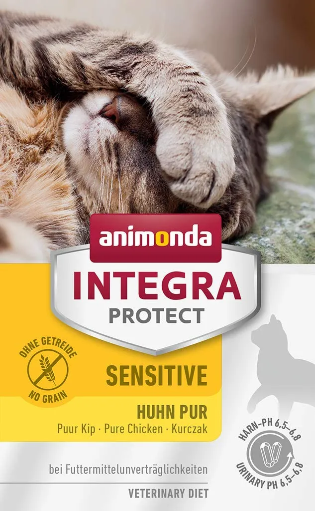 animonda Integra Protect Cat Sensitive, cibo per gatti, cibo umido per allergie ai mangimi, pollo puro, 6 x 100 g - immagine 2