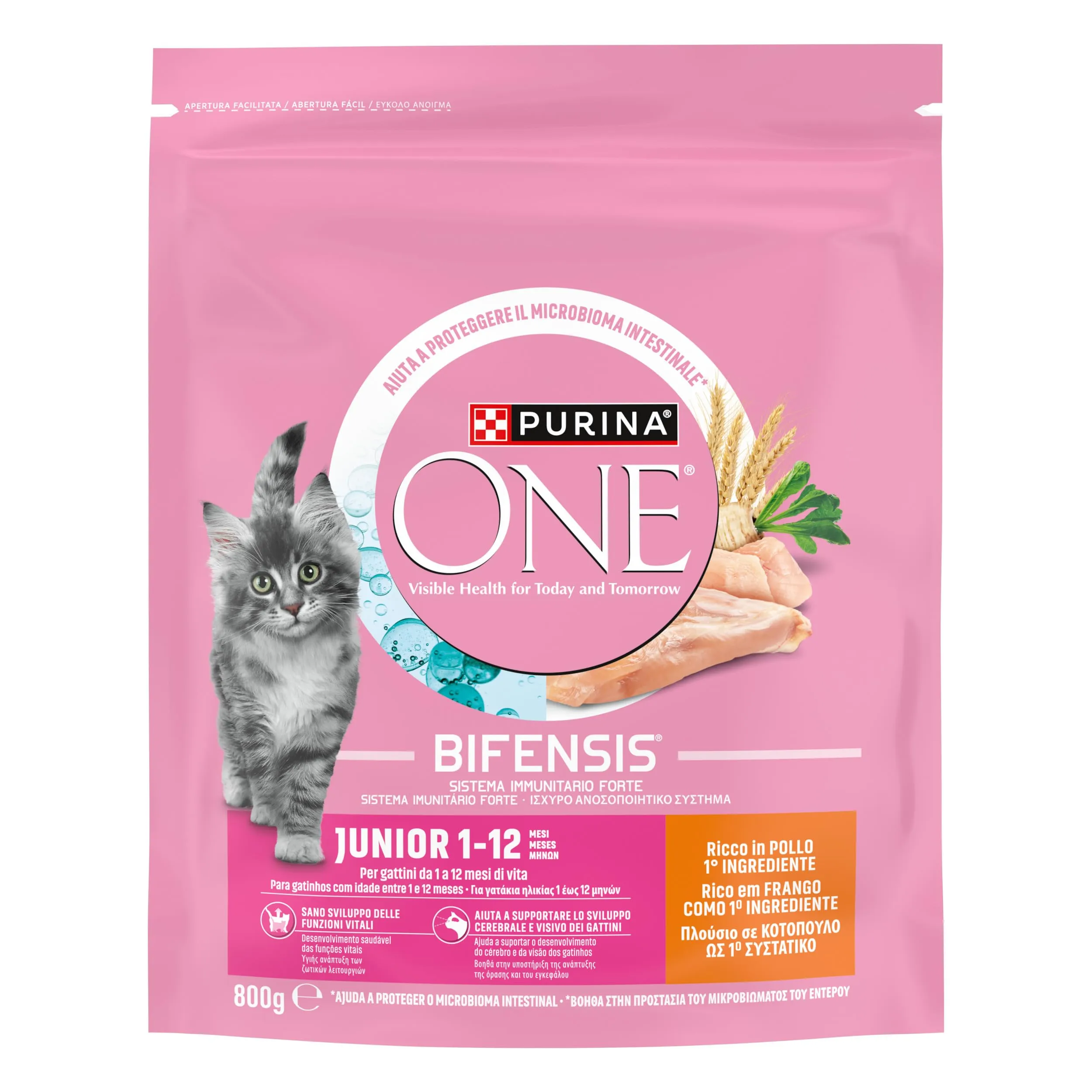 PURINA ONE Bifensis Junior, Crocchette per Gattini, 8 Sacchi da 800g - immagine 2