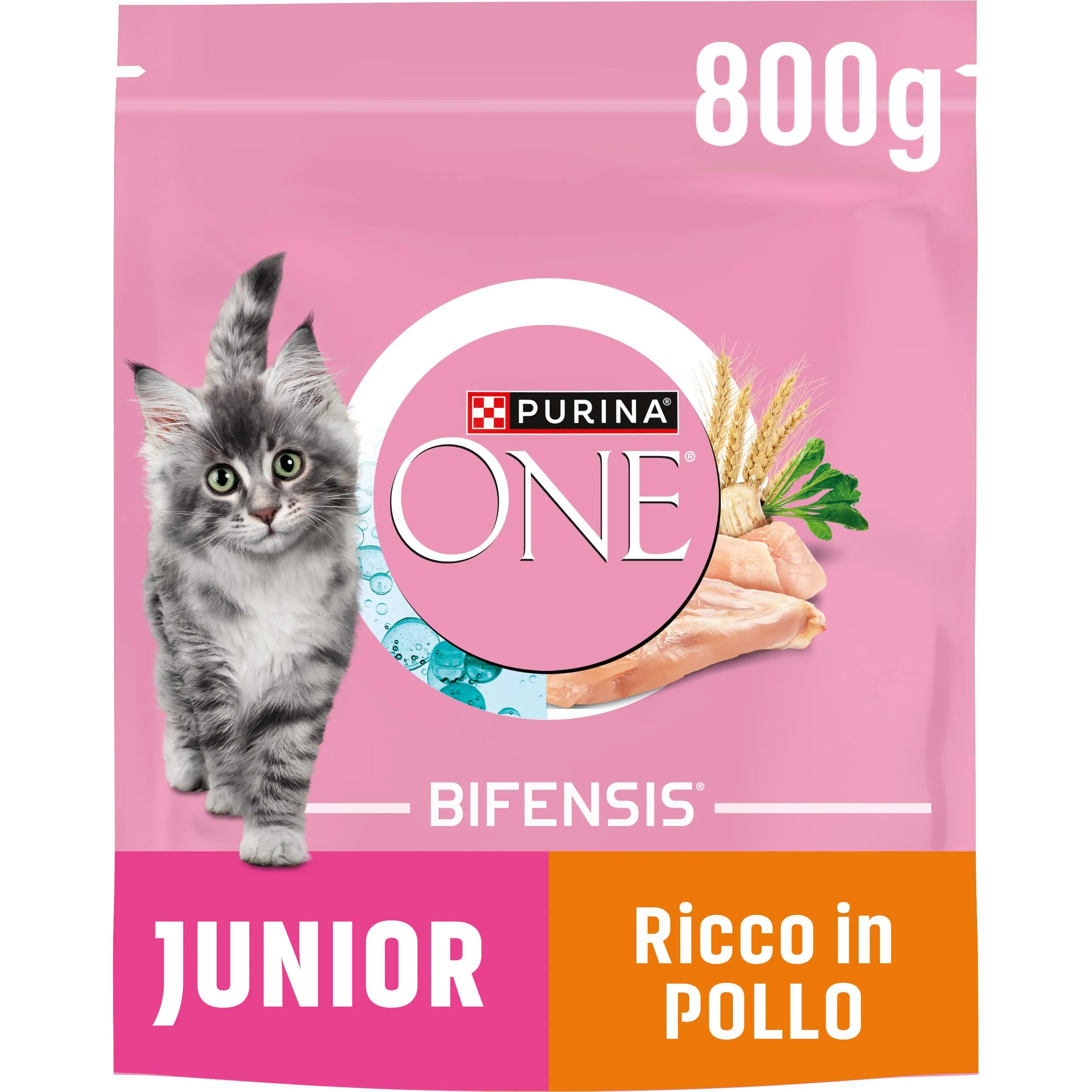 PURINA ONE Bifensis Junior, Crocchette per Gattini, 8 Sacchi da 800g - immagine 3