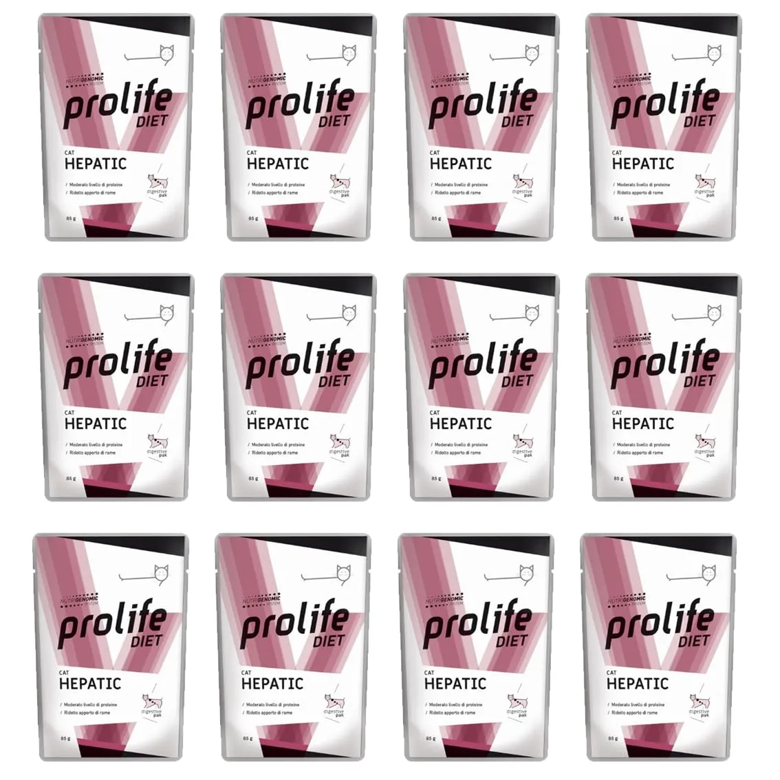 Offerta 12 bustine - Prolife Cat umido hepatic - 85 Gr. - immagine 1