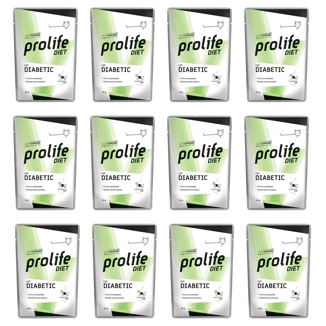 Offerta 12 bustine - Prolife Cat umido diabetic - 85 Gr. - immagine 1