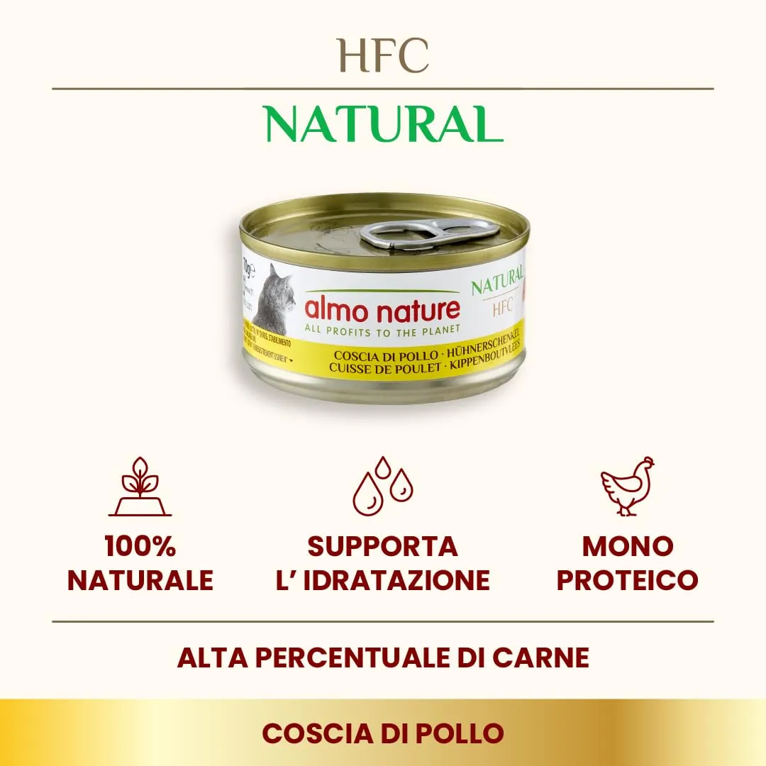 Almo Nature HFC Natural - Alimento Umido per Gatti Adulti - Ricette Assortite al Pollo - 70g, Confezione da 6 - immagine 5