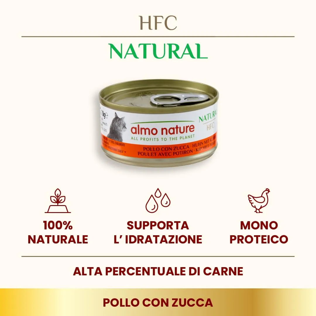 Almo Nature HFC Natural - Alimento Umido per Gatti Adulti - Ricette Assortite al Pollo - 70g, Confezione da 6 - immagine 7