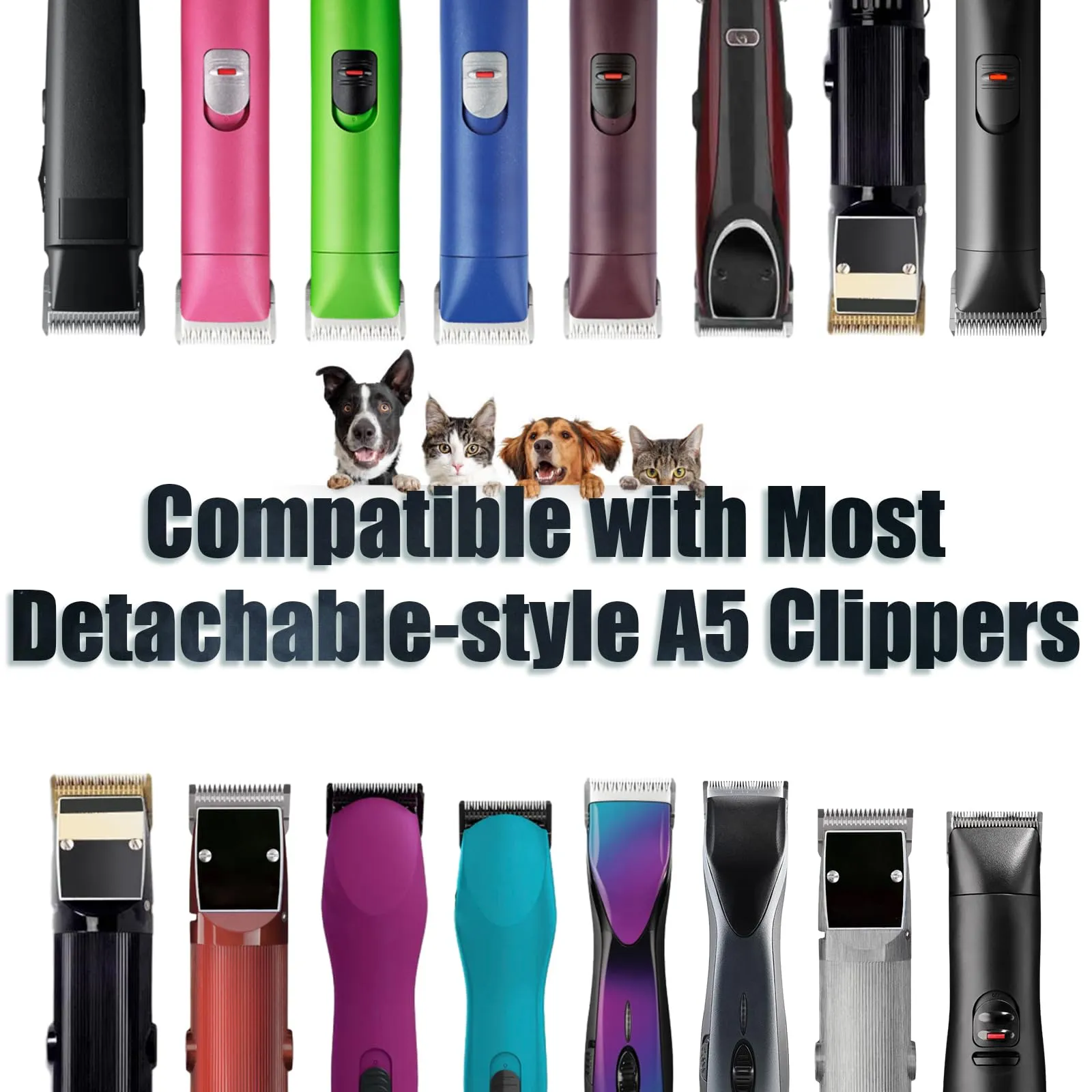 Confezione da 3 lame in acciaio inossidabile rimovibili per la toelettatura di cani PET staccabili da 10#, compatibili con, Oster/Heiniger/moser, lmisura n.10, lunghezza taglio1/16 di pollice 1,5 mm - immagine 6
