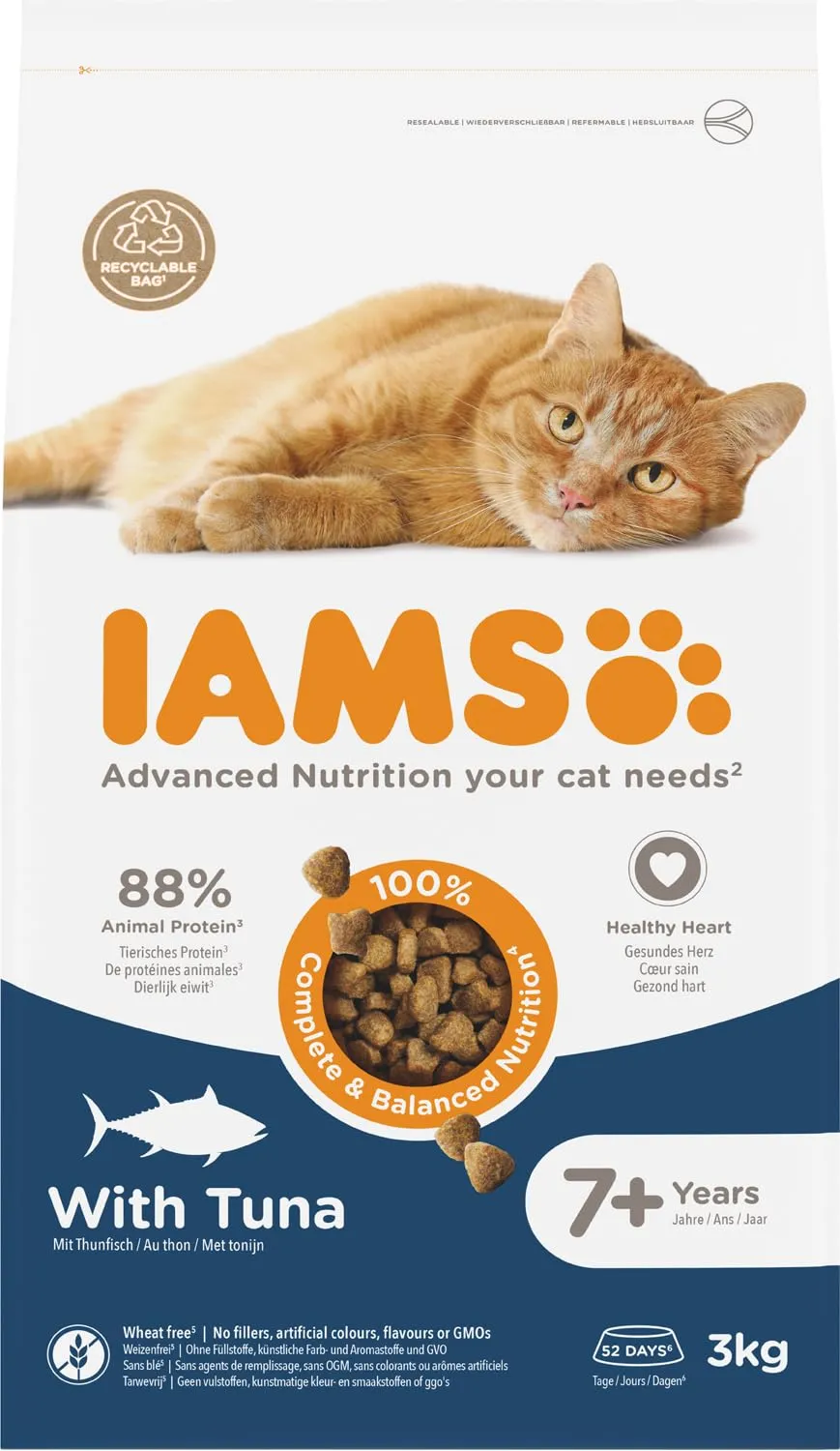 IAMS Senior - Cibo secco per gatti anziani con tonno, 3 kg - immagine 8