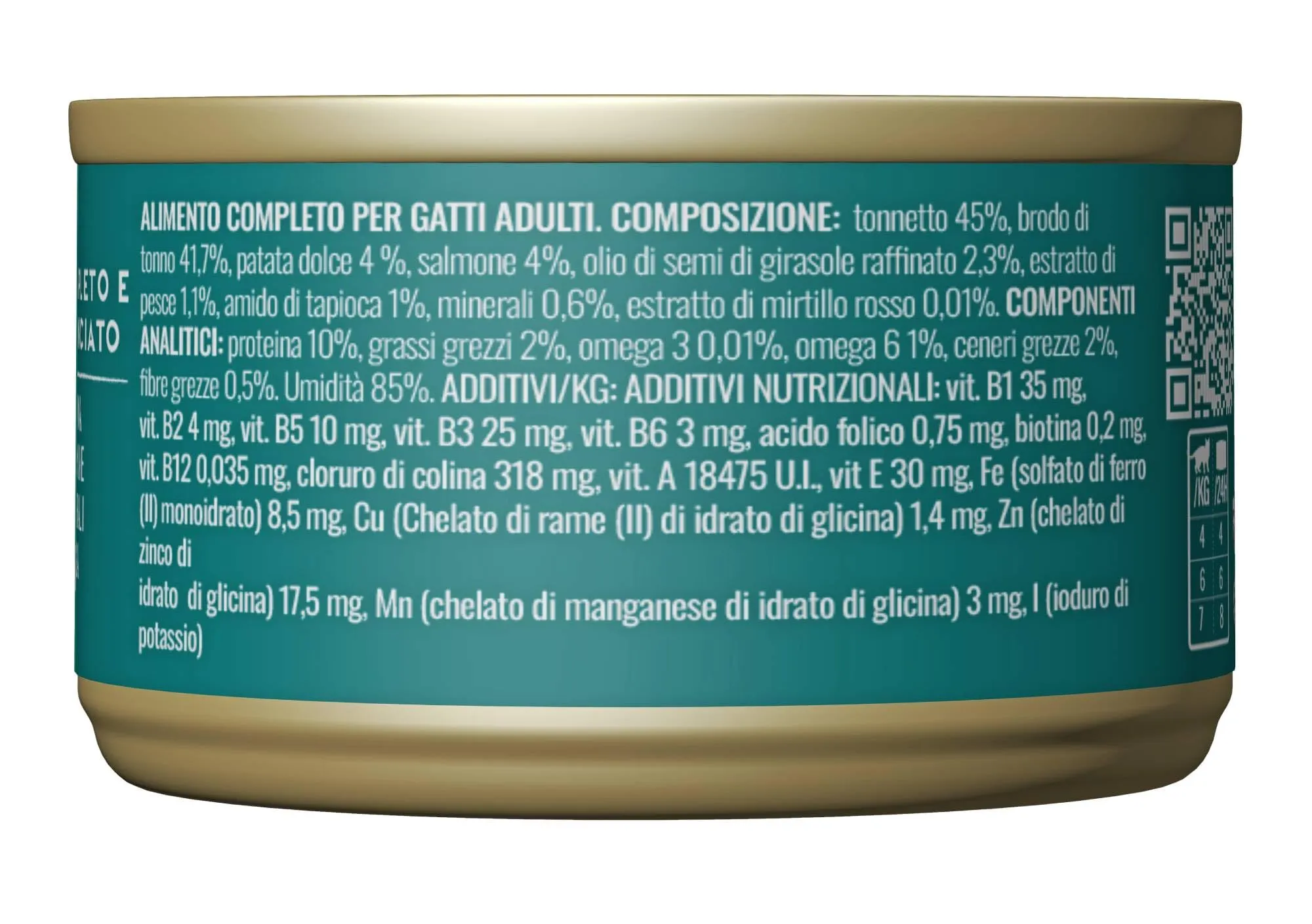 Adoc Cibo Umido per Gatti MIX COMPLETO E BILANCIATO - Filetti di TONNETTO e POLLO - 24 Lattine da 80 gr - immagine 4
