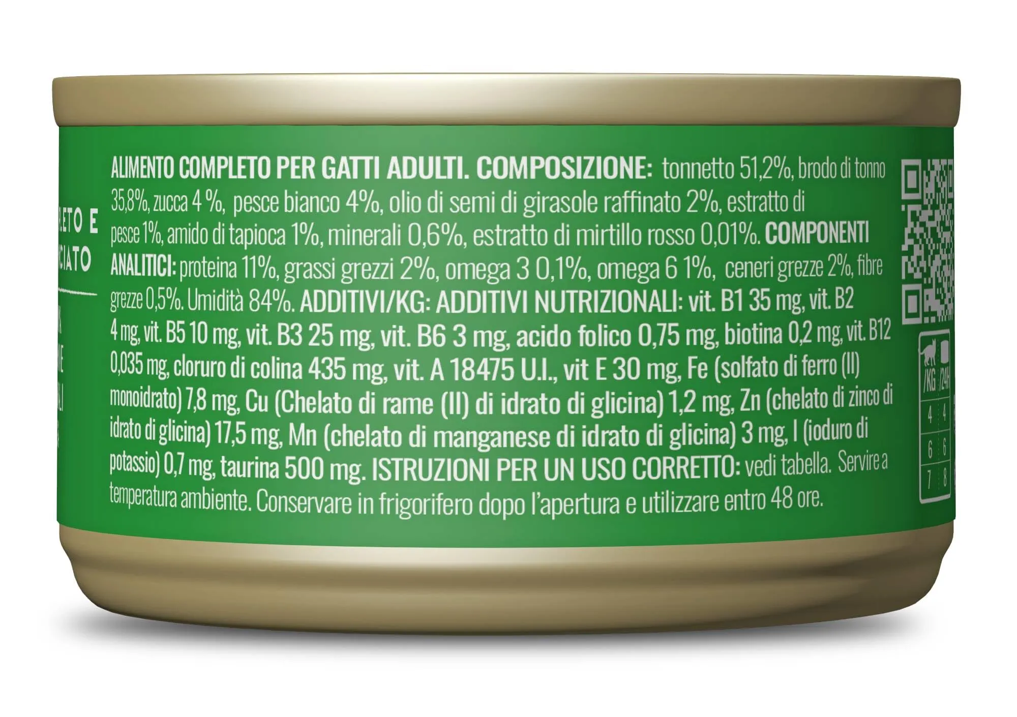 Adoc Cibo Umido per Gatti MIX COMPLETO E BILANCIATO - Filetti di TONNETTO e POLLO - 24 Lattine da 80 gr - immagine 5