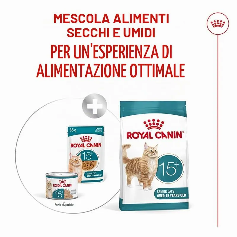 ROYAL CANIN AGEING 15+ Gravy | 12 x 85 g | Cibo umido per gatti senior dai 15 anni in su | Formula con HealthyAge7™ Advanced Complex | Bocconcini in salsa - immagine 4