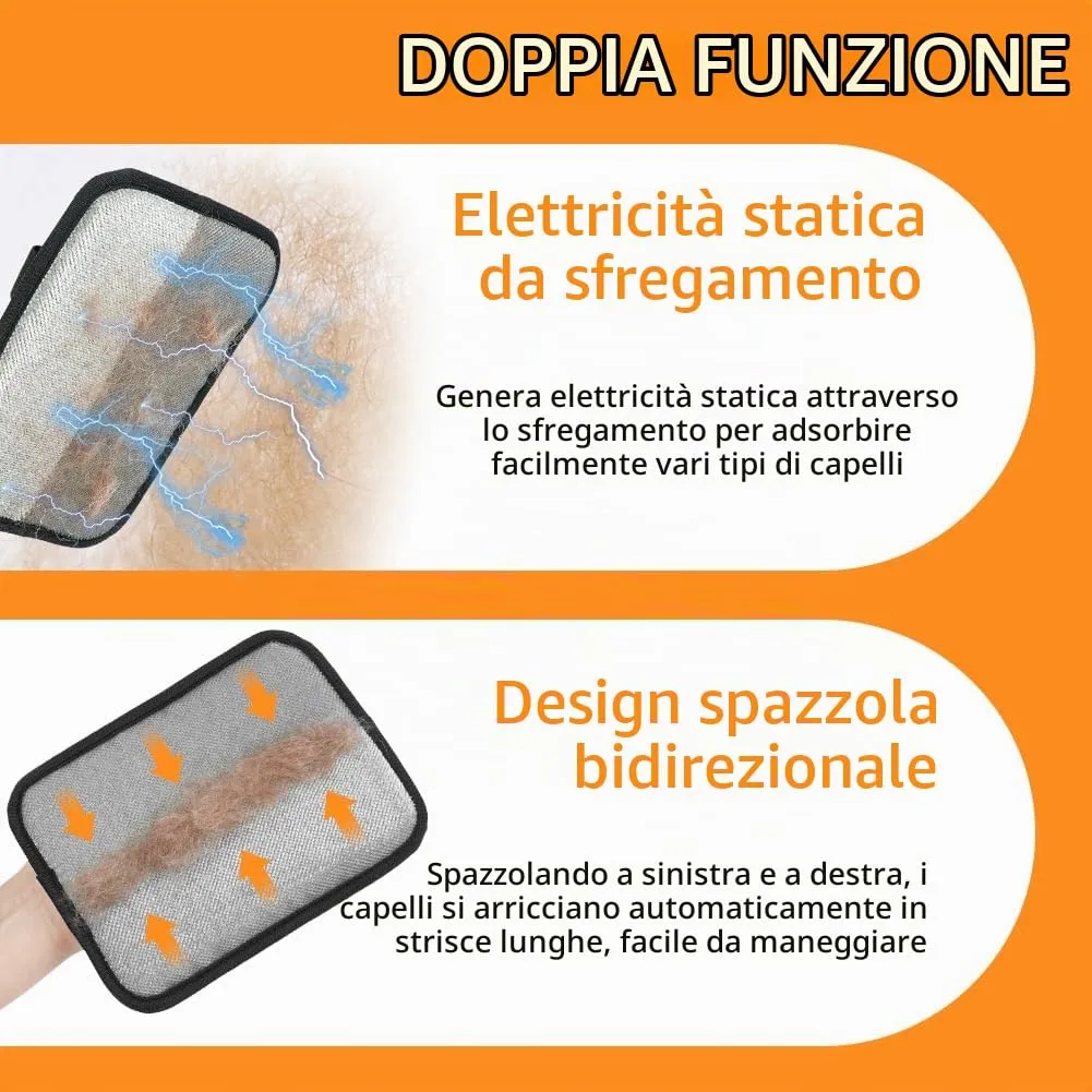 OSDUE Guanto Peli Gatto Cane,Guanti statici per peli Animali,Guanto pelis Gatto,Pet Gloves Cleaning,Pet Hair Remover Elettrostatico per Vestiti, Divani, Tappeti, Sedili Auto,Riutilizzabile e Lavabile - immagine 4