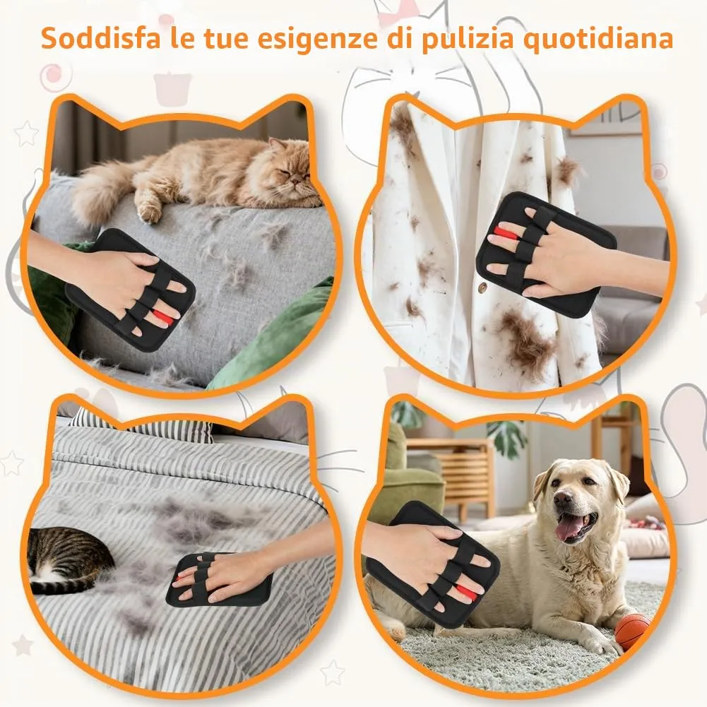 OSDUE Guanto Peli Gatto Cane,Guanti statici per peli Animali,Guanto pelis Gatto,Pet Gloves Cleaning,Pet Hair Remover Elettrostatico per Vestiti, Divani, Tappeti, Sedili Auto,Riutilizzabile e Lavabile - immagine 7