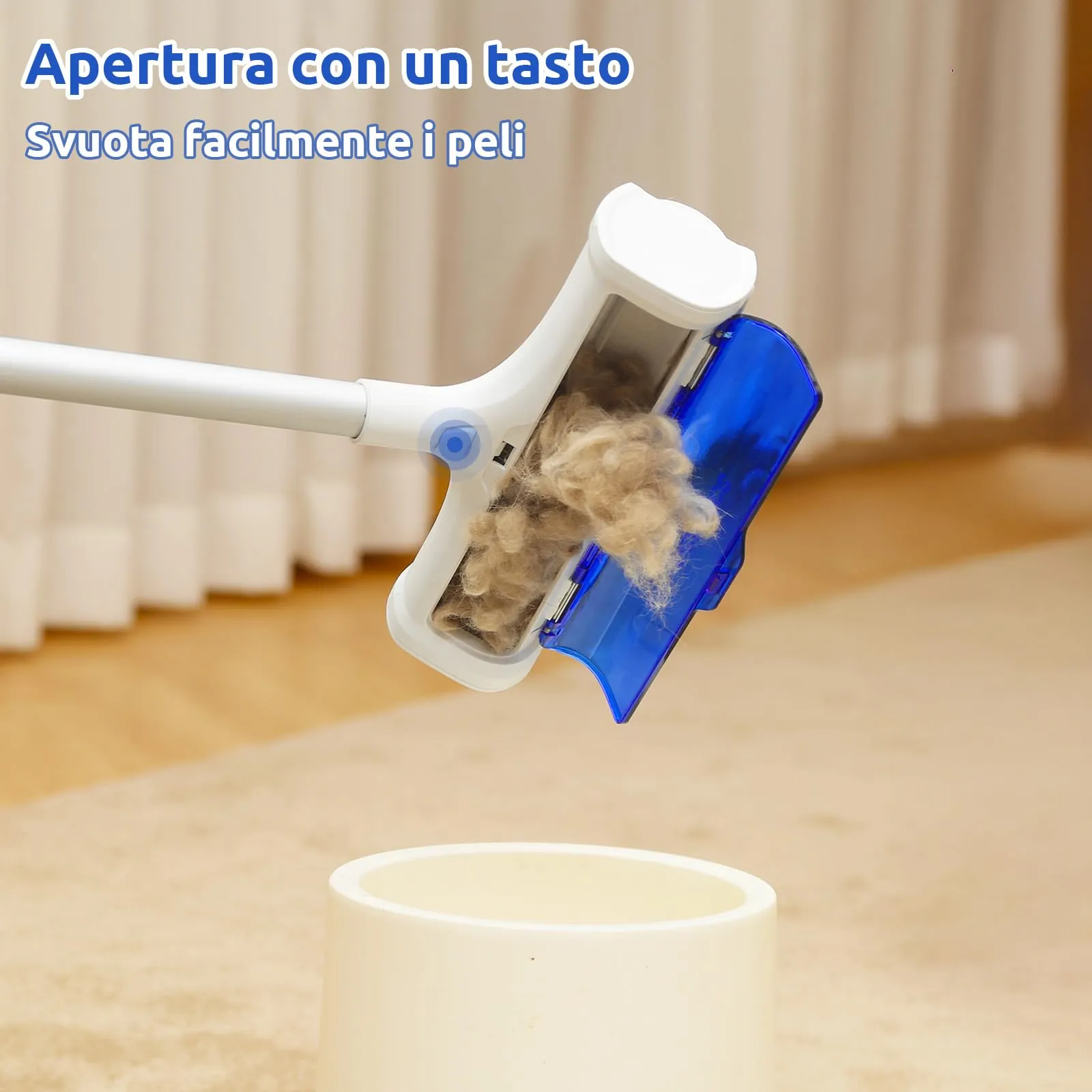 ACE2ACE Spazzola Peli Animali da Tappeti - Autopulente a Raccolta Autonoma - immagine 5