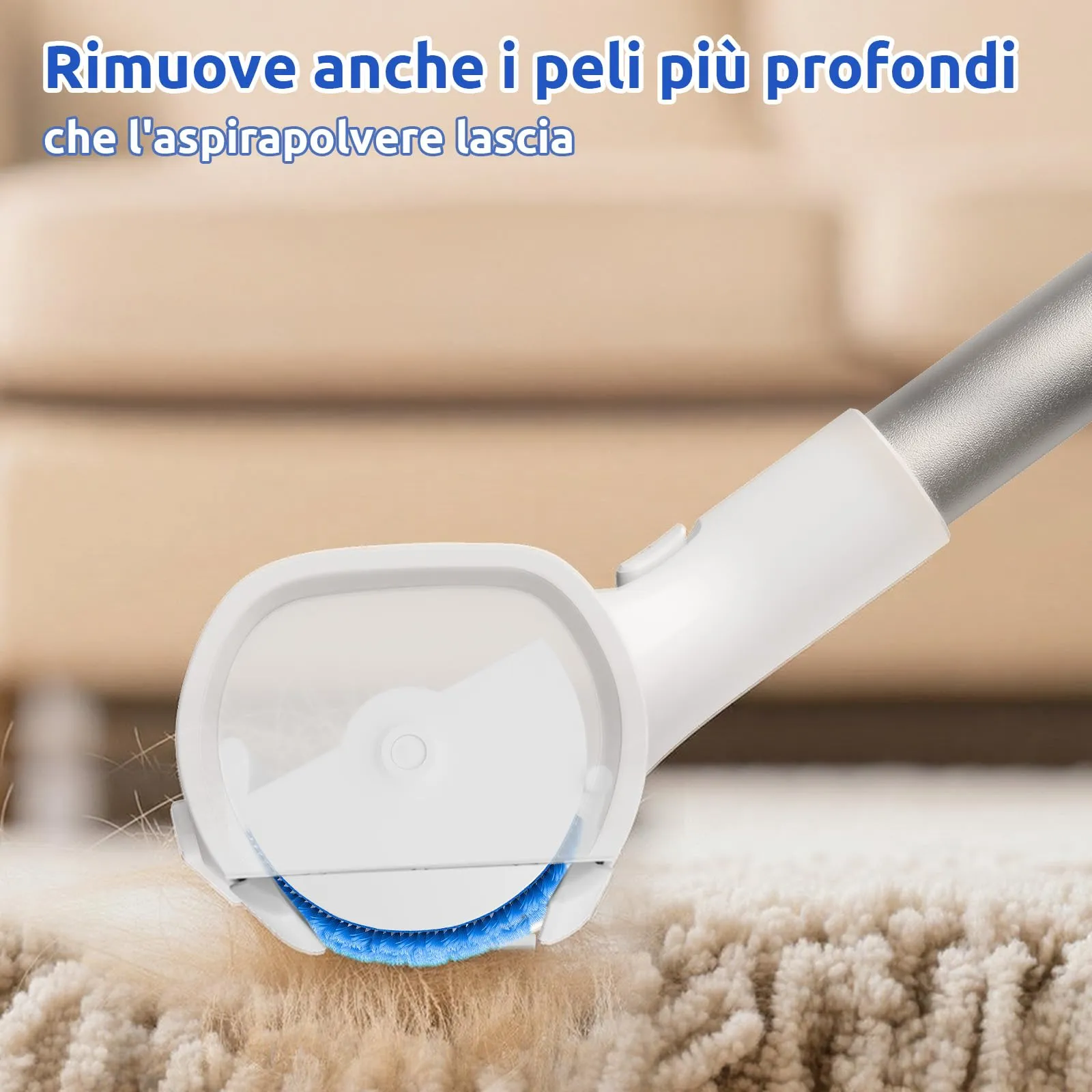 ACE2ACE Spazzola Peli Animali da Tappeti - Autopulente a Raccolta Autonoma - immagine 7