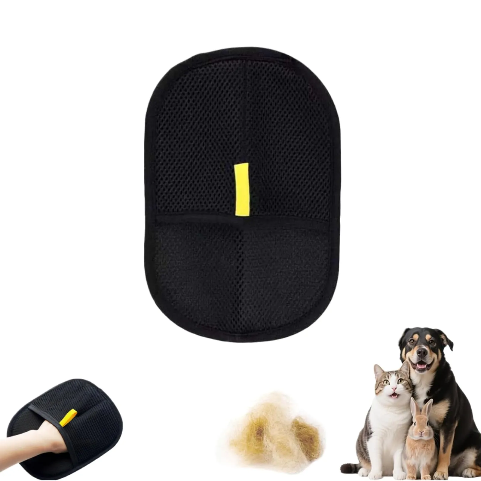 bergxperten varibee Guanto per la rimozione dei pelidi Animali con setole elettrostatiche Doppie,Riutilizzabili, Guanti Statici per Pulizia di Gatti e Cani, Perfetti per Vestiti, Tappeti e Divani - immagine 1