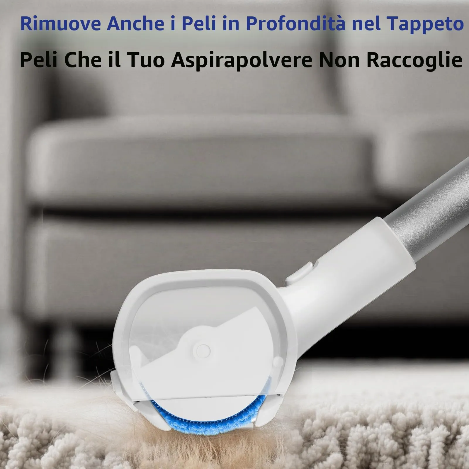 ACE2ACE Spazzola Peli Animali da Tappeti - Autopulente a Raccolta Autonoma - immagine 6
