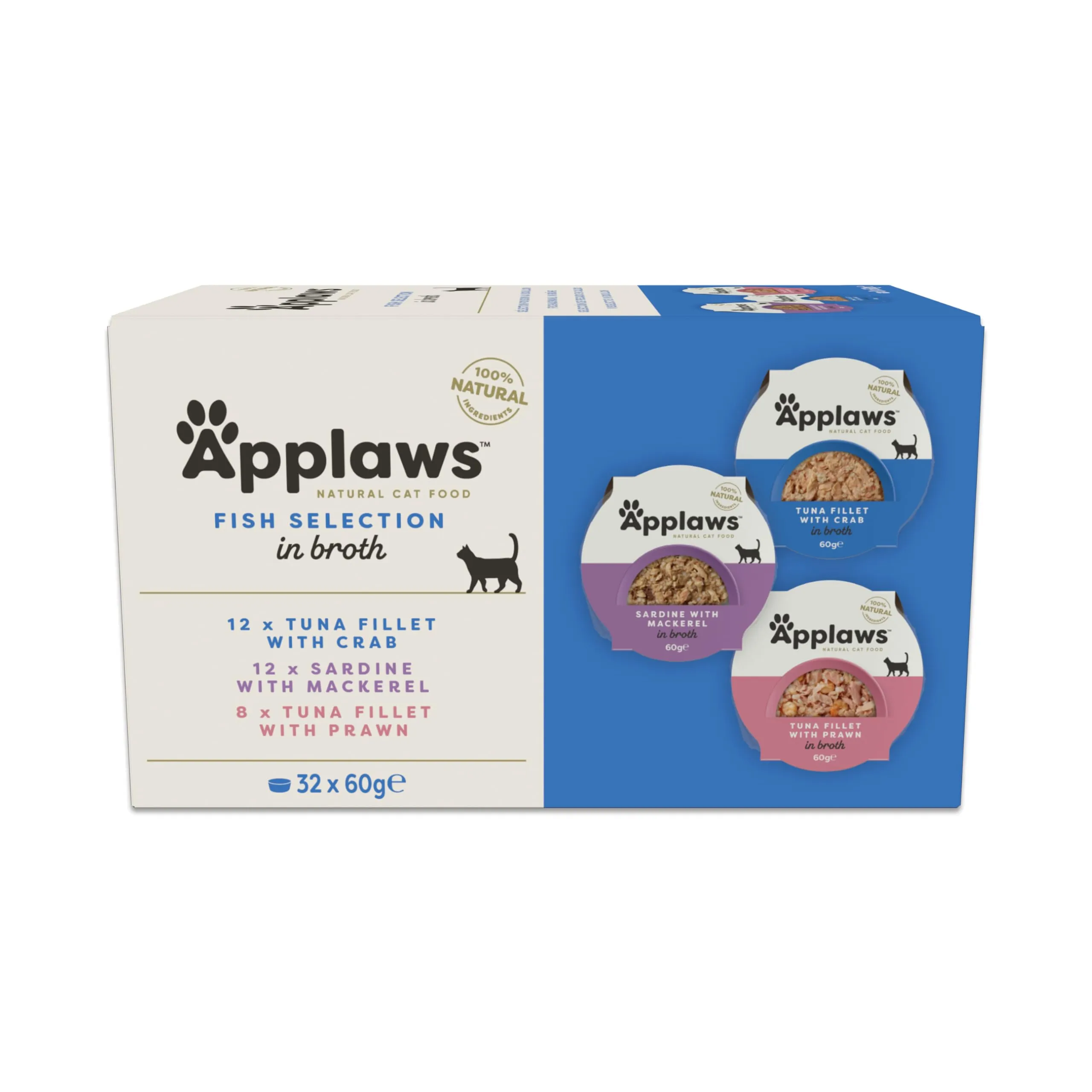 Applaws Cat Pot Multipack (8x60g) Fish Selection - immagine 1