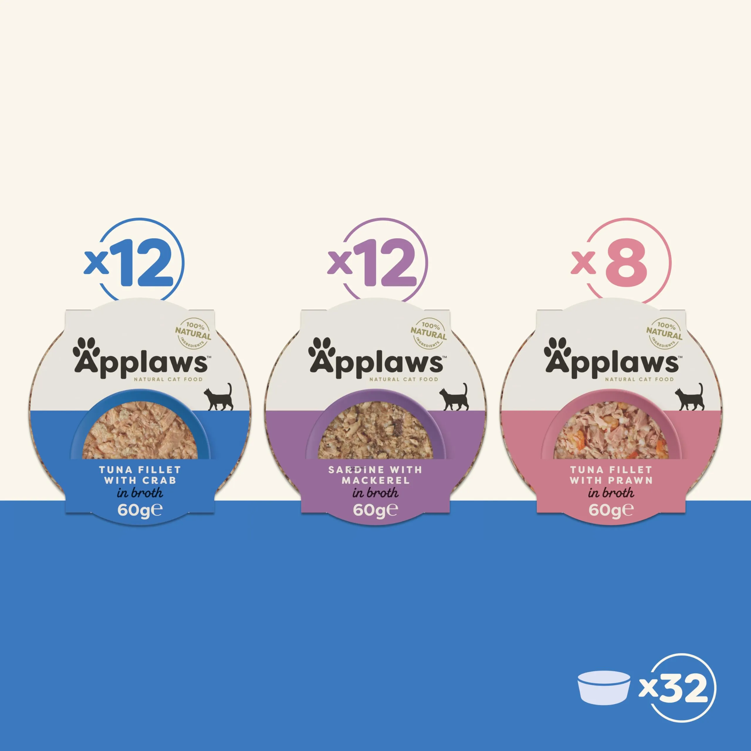 Applaws Cat Pot Multipack (8x60g) Fish Selection - immagine 2