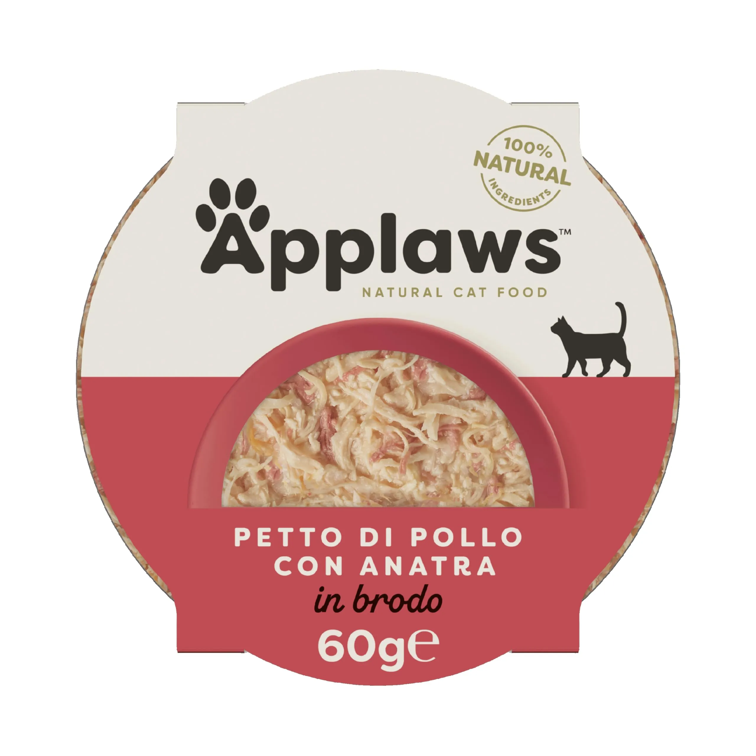 Applaws Alimento per Gatti 100% Naturale Succulenta Pechuga di Pollo con Anatra in Brodo - 10 vasetti da 60 g - immagine 1