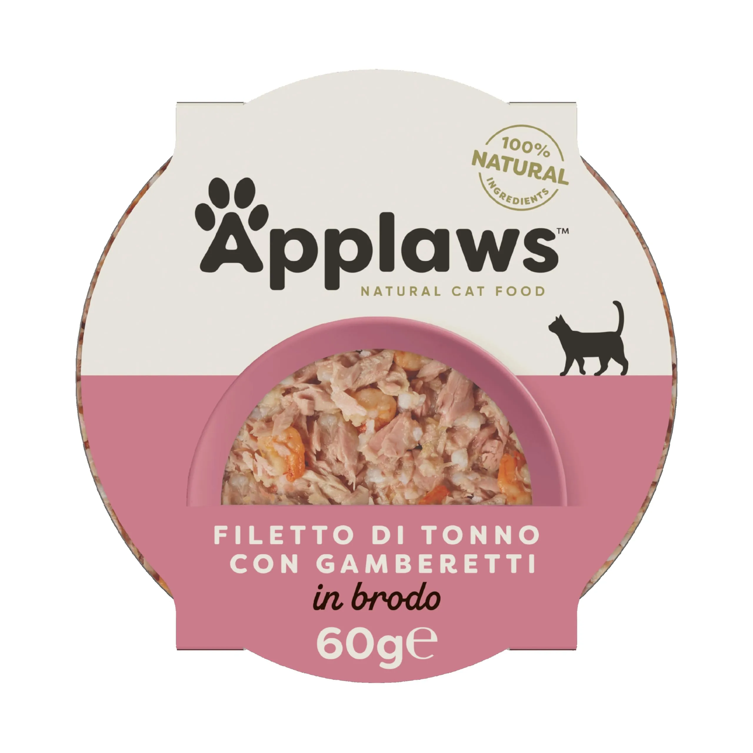 Applaws Alimento per Gatti 100% Naturale di Lusso Filetto di Tonno con Gamberi in Brodo - 10 vasetti da 60 g - immagine 1