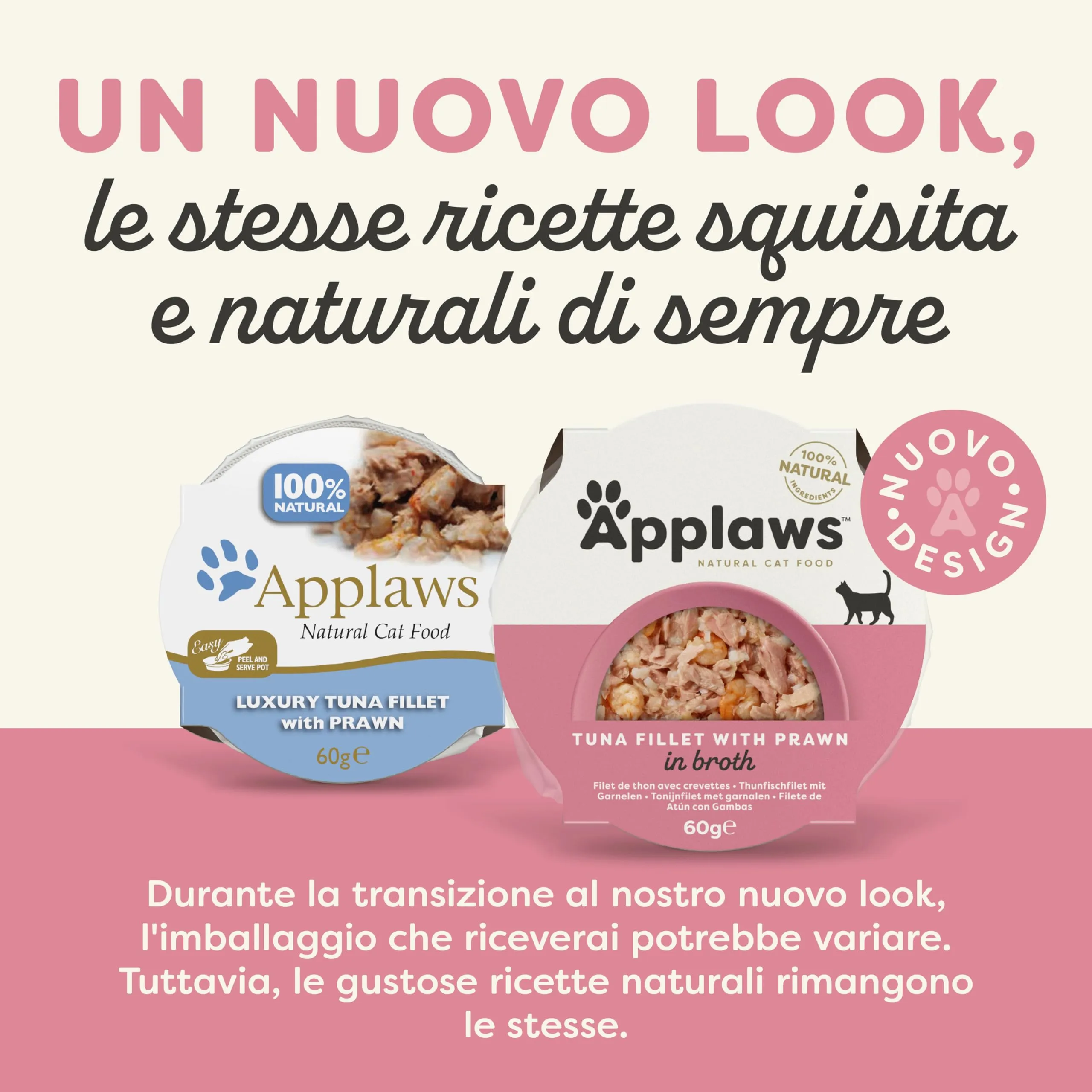 Applaws Alimento per Gatti 100% Naturale di Lusso Filetto di Tonno con Gamberi in Brodo - 10 vasetti da 60 g - immagine 2