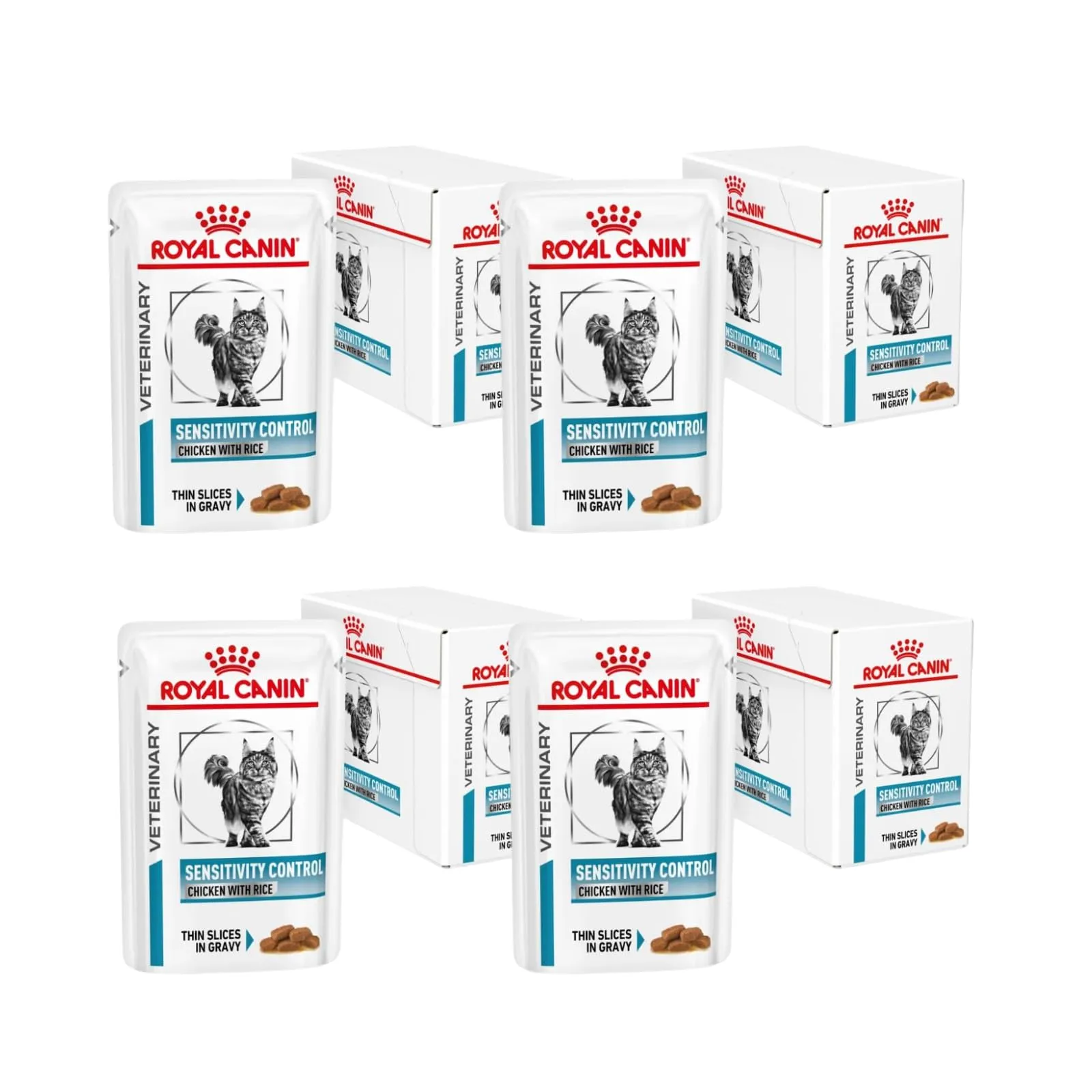 Royal Canin Veterinary Sensitivity Control | Confezione da 4 | 4 x 12 x 85 g | Alimento dietetico completo per gatti adulti | Per ridurre i sintomi di intolleranza ai nutrienti - immagine 1