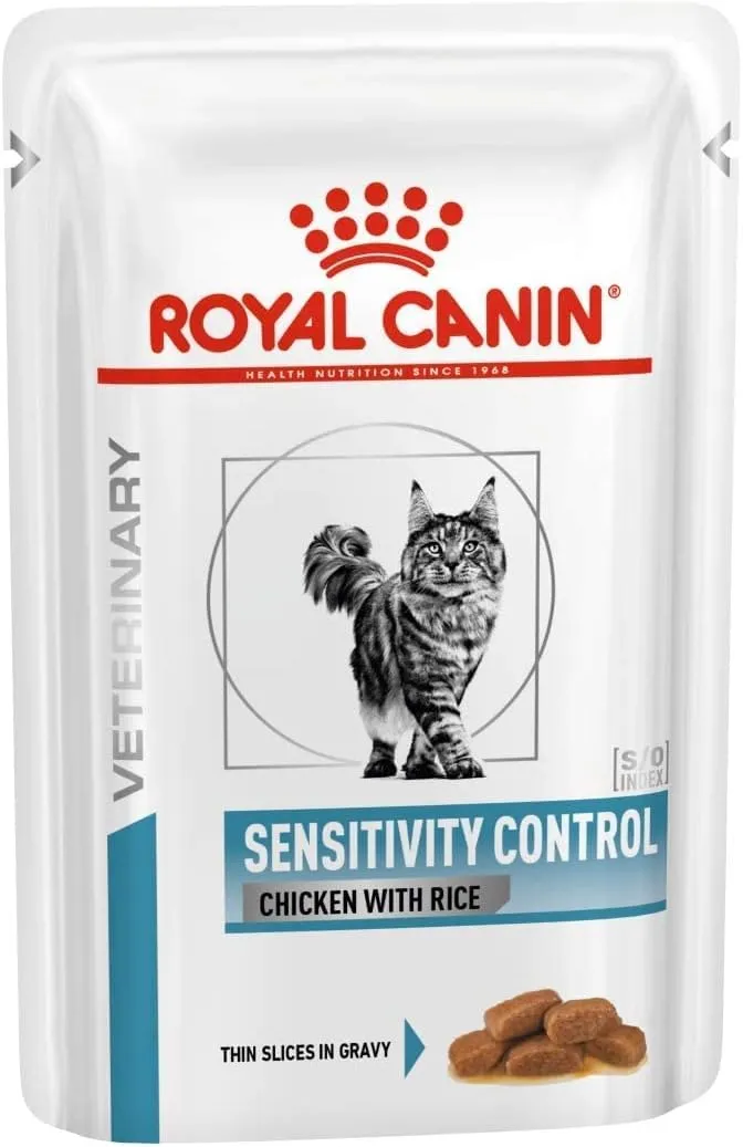 Royal Canin Veterinary Sensitivity Control | Confezione da 4 | 4 x 12 x 85 g | Alimento dietetico completo per gatti adulti | Per ridurre i sintomi di intolleranza ai nutrienti - immagine 5