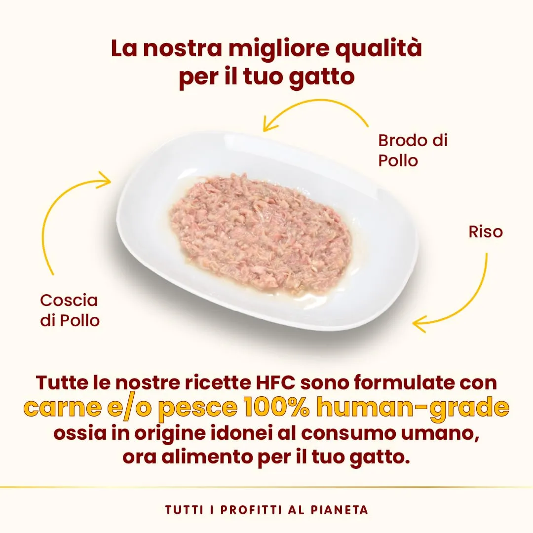Almo Nature HFC Natural - Alimento Umido per Gatti - Coscia di Pollo - Qualità Human Grade, Monoproteico - 70g, Confezione da 24 - immagine 4