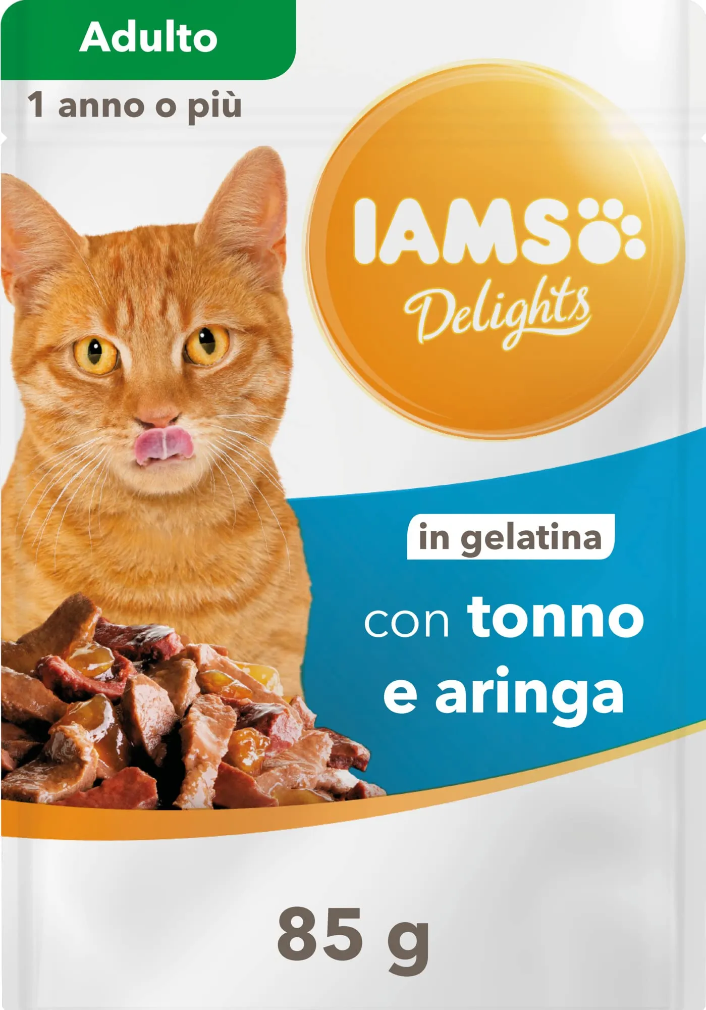IAMS Delights - Cibo umido per gatti con tonno e aringa, 24 x 85 g - immagine 6