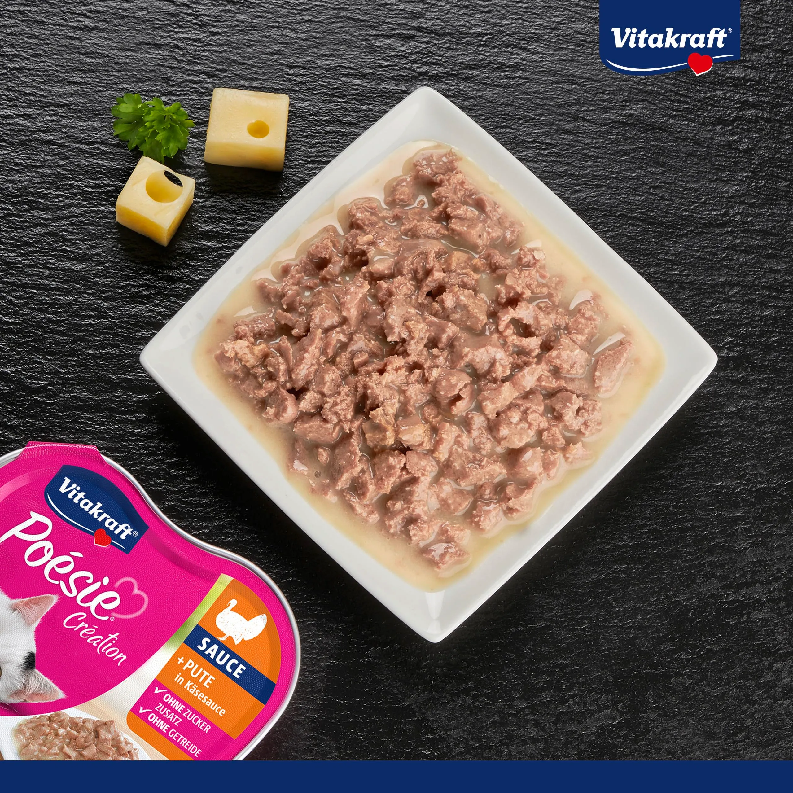 Vitakraft Poésie Création,umido gatti,tacchino,formaggio, Conf. (15 x 85 g) - immagine 2