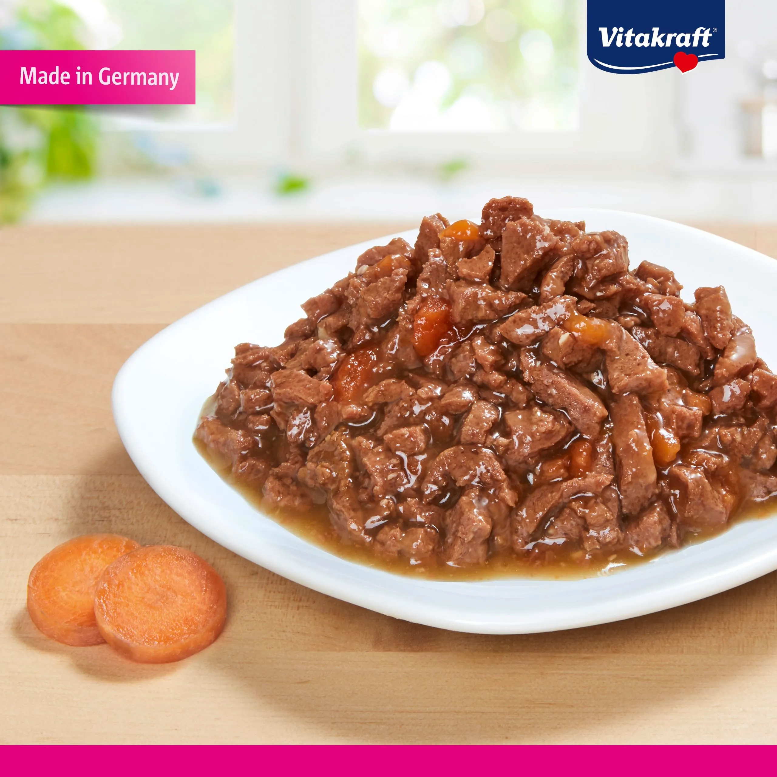 Vitakraft Poésie Création, alimento umido gatto, alimento umido gatto in salsa, con manzo e carota, confezione scorta, senza l’aggiunta di zuccheri e cereali (15x 85g) - immagine 5