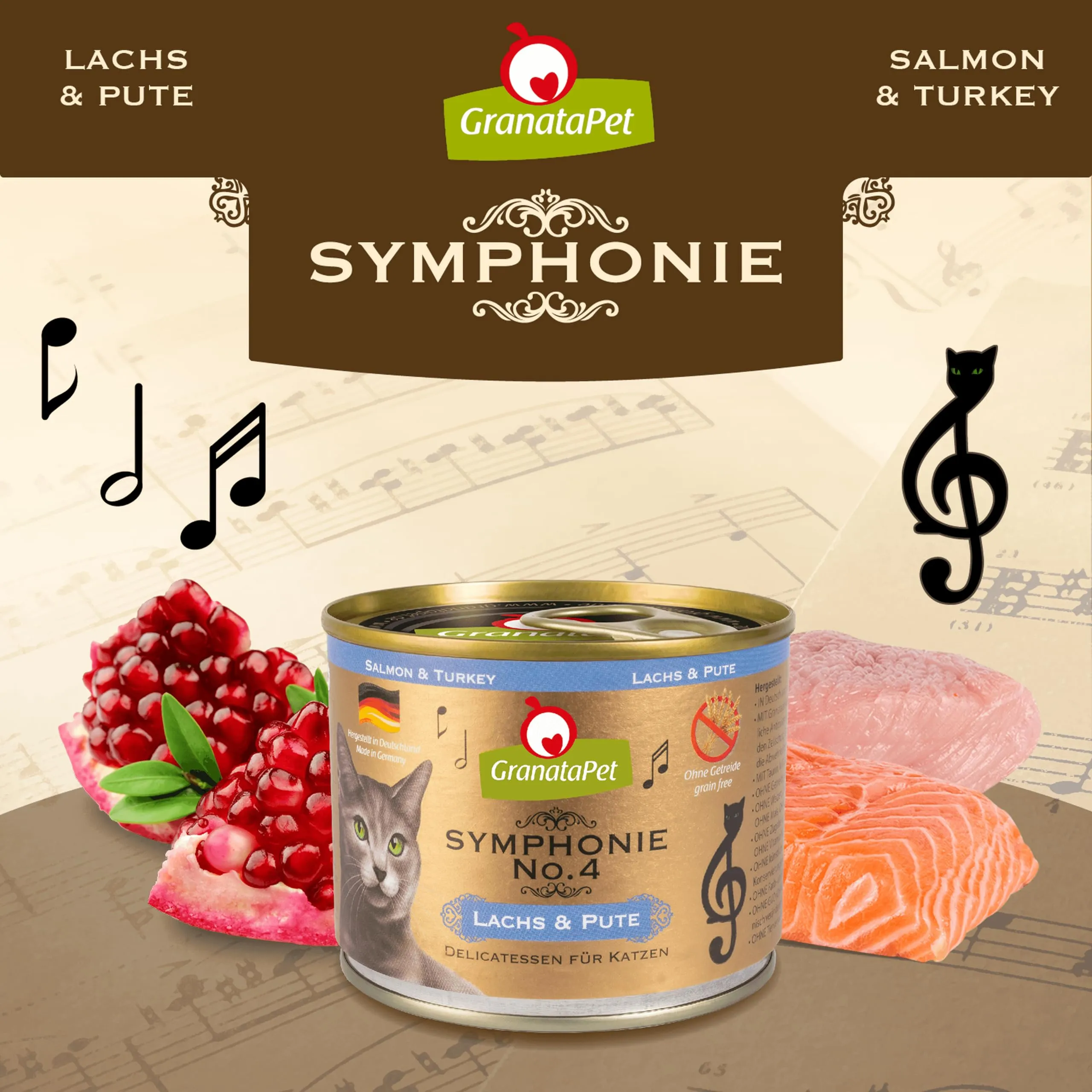 GranataPet Symphonie No. 4 Salmone & Tacchino, 6 x 200g - immagine 2