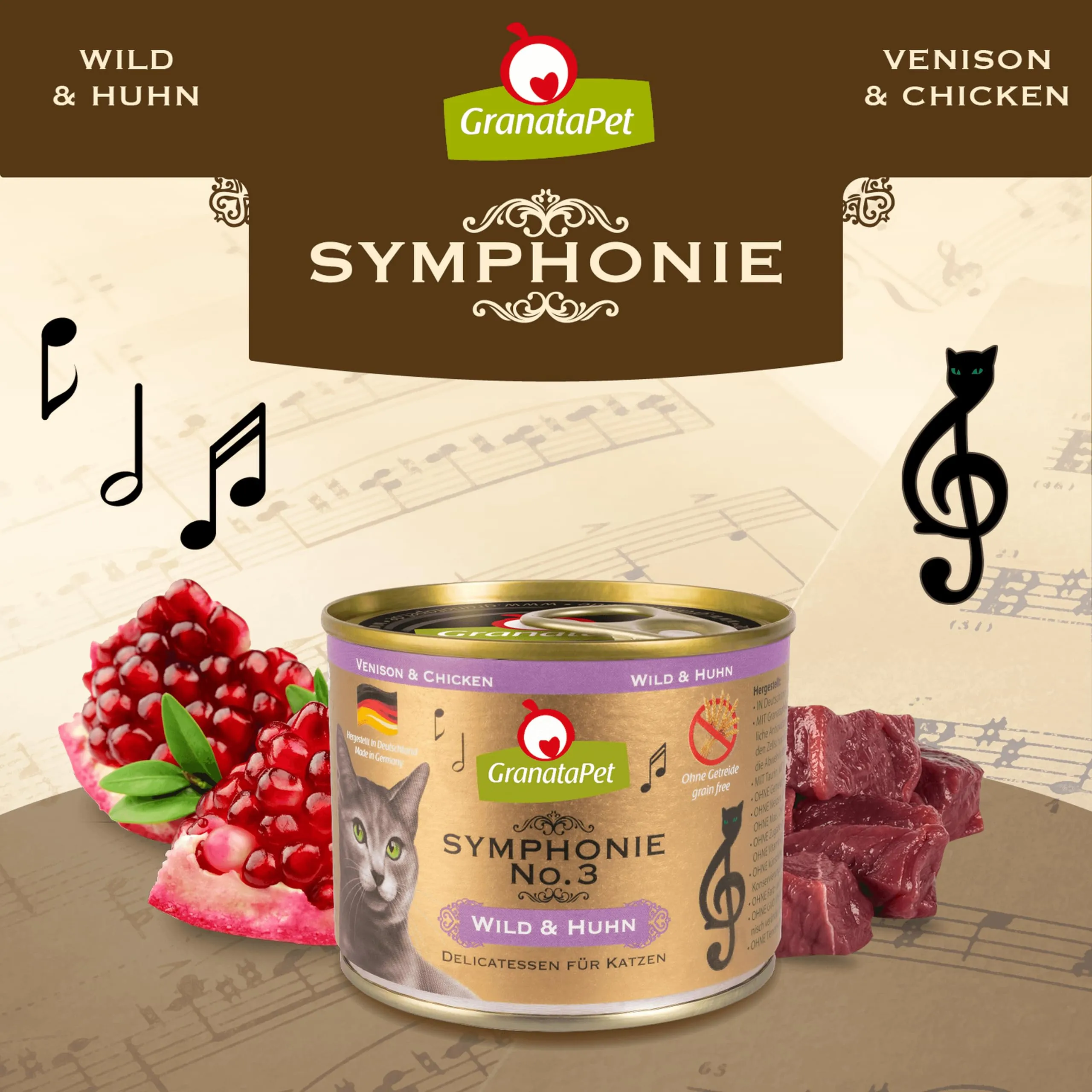 GranataPet Symphonie No. 3 Selvaggina & Pollo, 6 x 200g - immagine 2