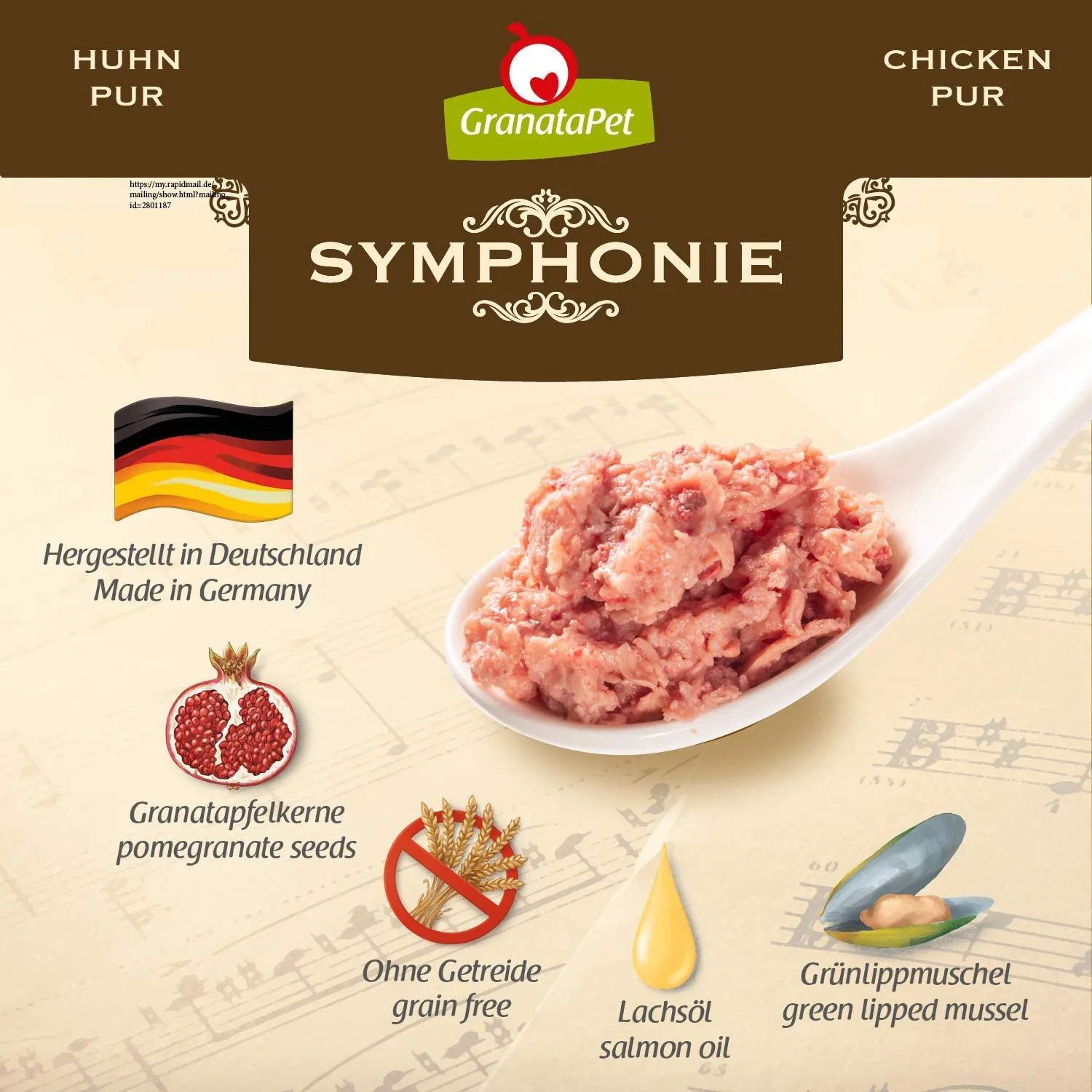 GranataPet Symphonie No. 5 Pollo PUR, 6 x 200g - immagine 6