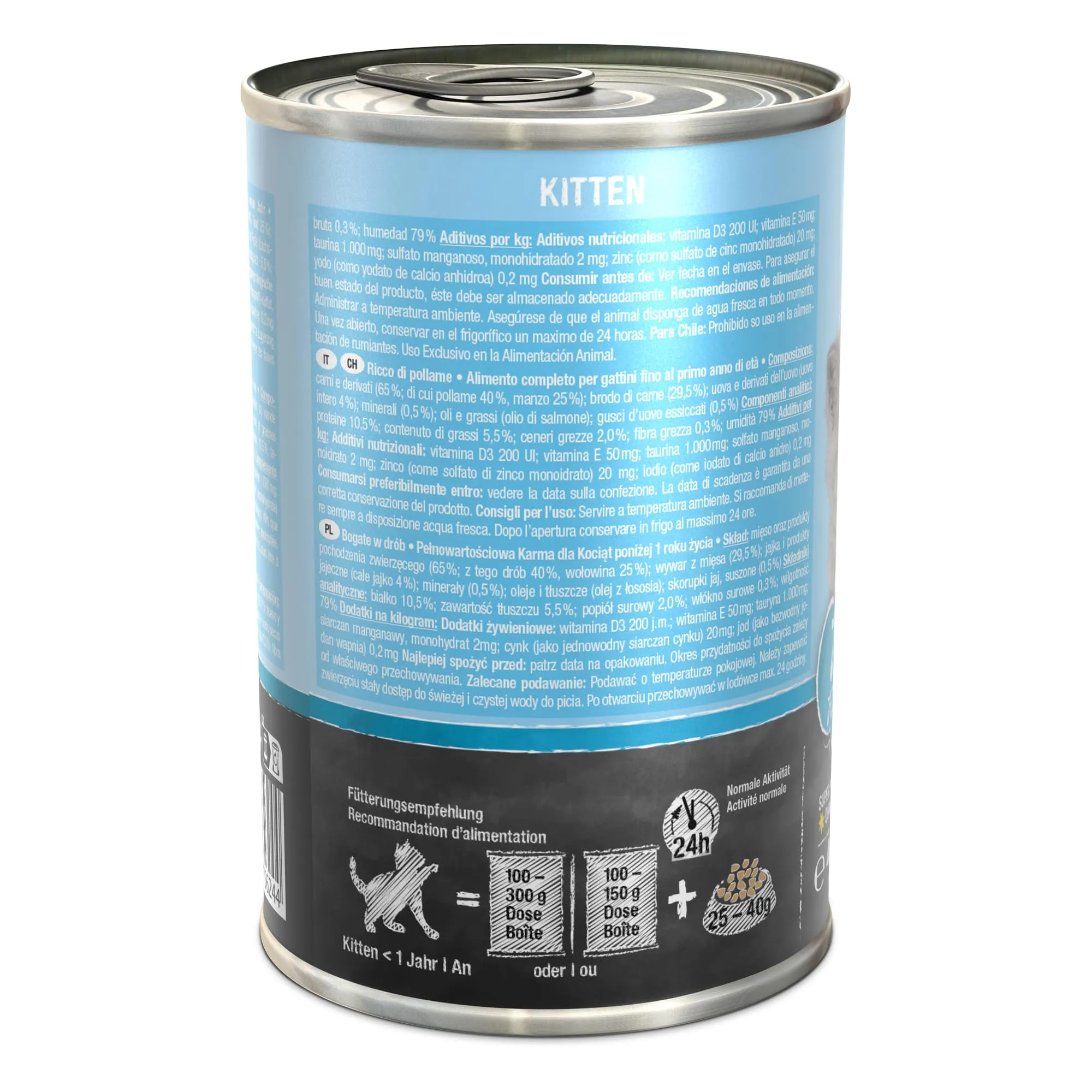 Leonardo Cibo umido [6x400g Kitten] | Cibo umido senza cereali per gatti | Alimento completo umido in lattina - immagine 3