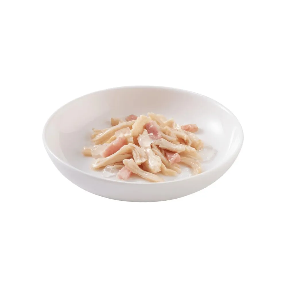 Schesir, Pollo con Prosciutto in Gelatina, 48 Lattine, Cibo Umido Completo per Gatti, Con Vitamine Aggiunte, 100% Naturale, Cruelty-Free, 8 Confezioni da 6 x 50 g - immagine 3