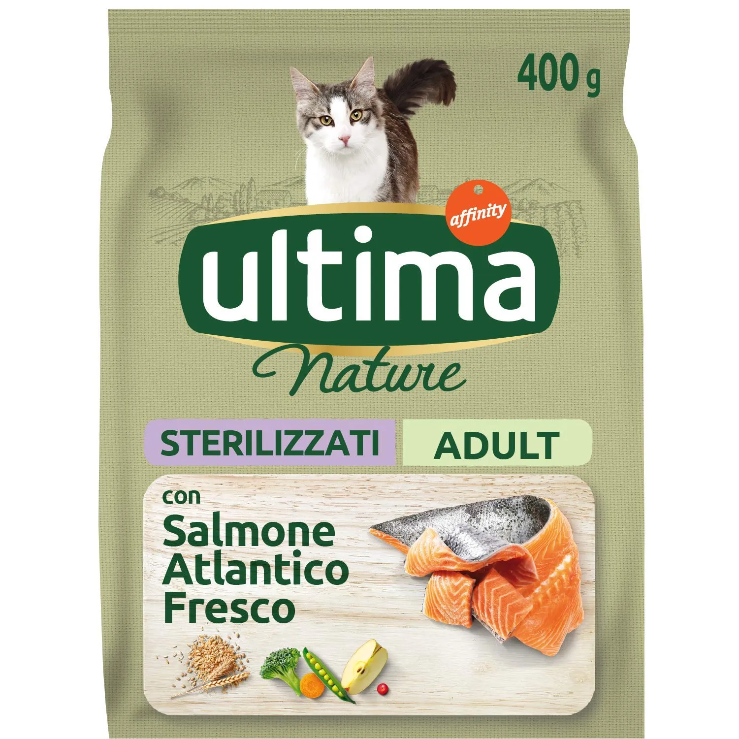 Ultima Nature Cibo per Gatti Sterilizzati con Salmoni: Confezione da 8 x 400g - Totale: 3.2kg - immagine 3
