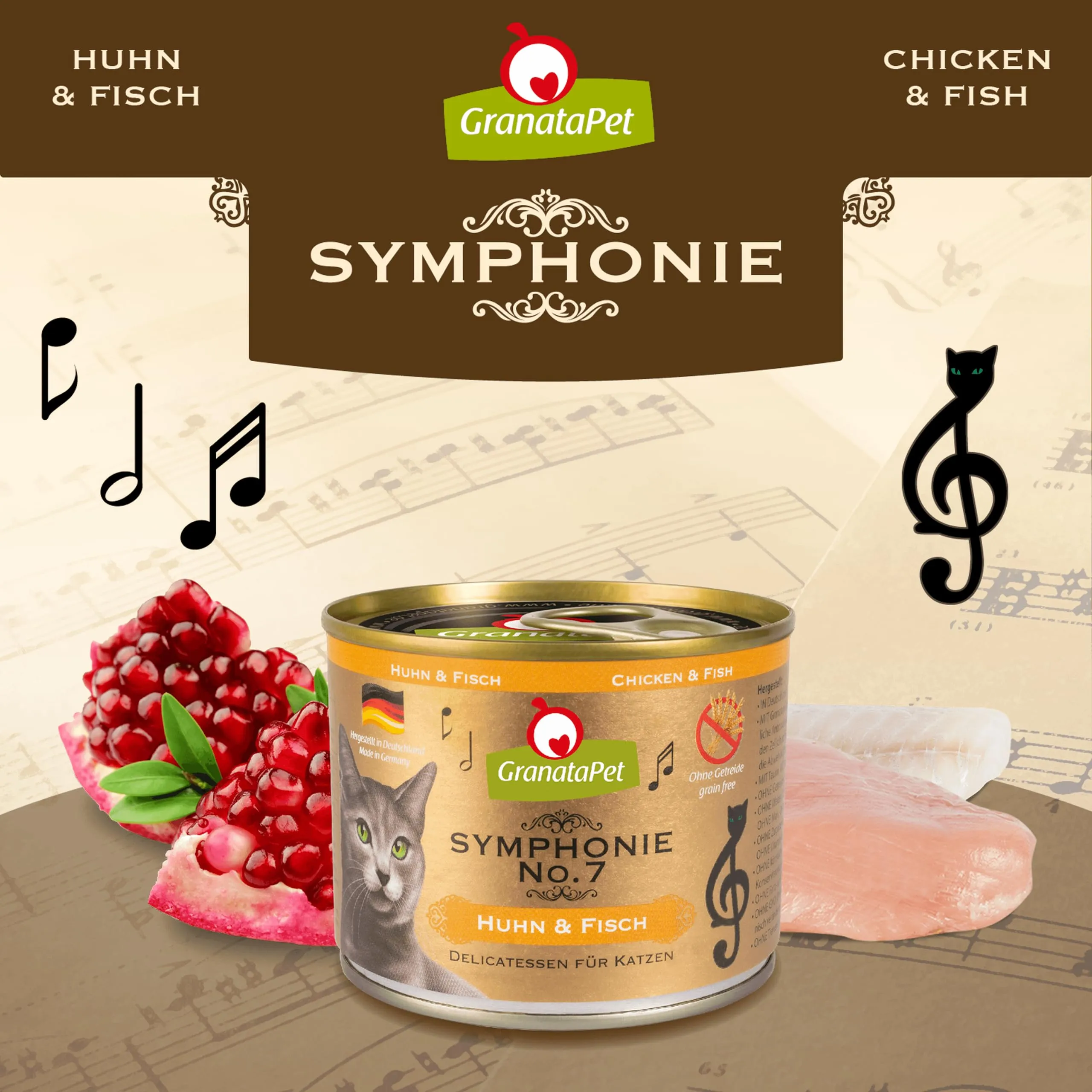GranataPet Symphonie No. 7 Pollo & Pesce, 6 x 200g - immagine 2