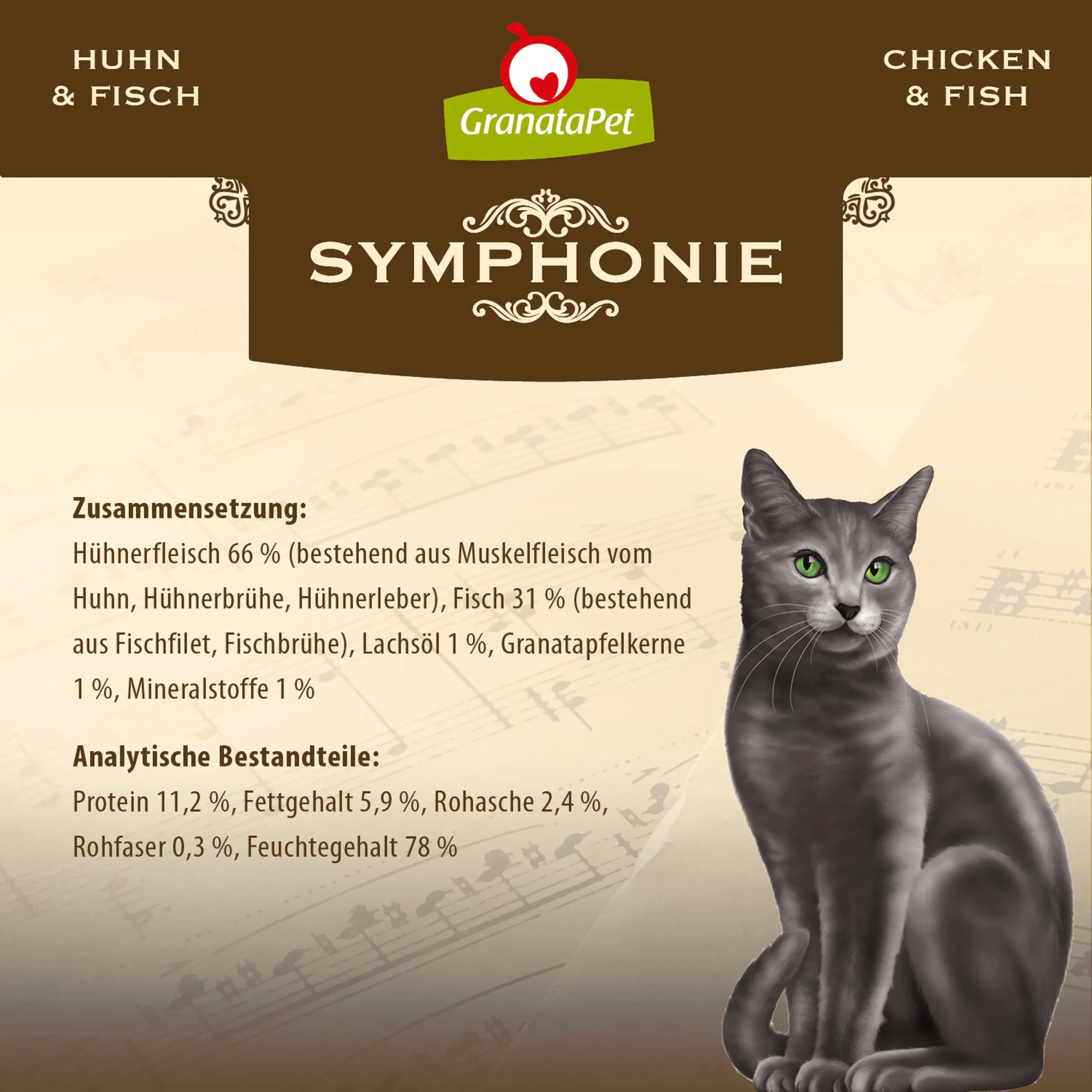 GranataPet Symphonie No. 7 Pollo & Pesce, 6 x 200g - immagine 3