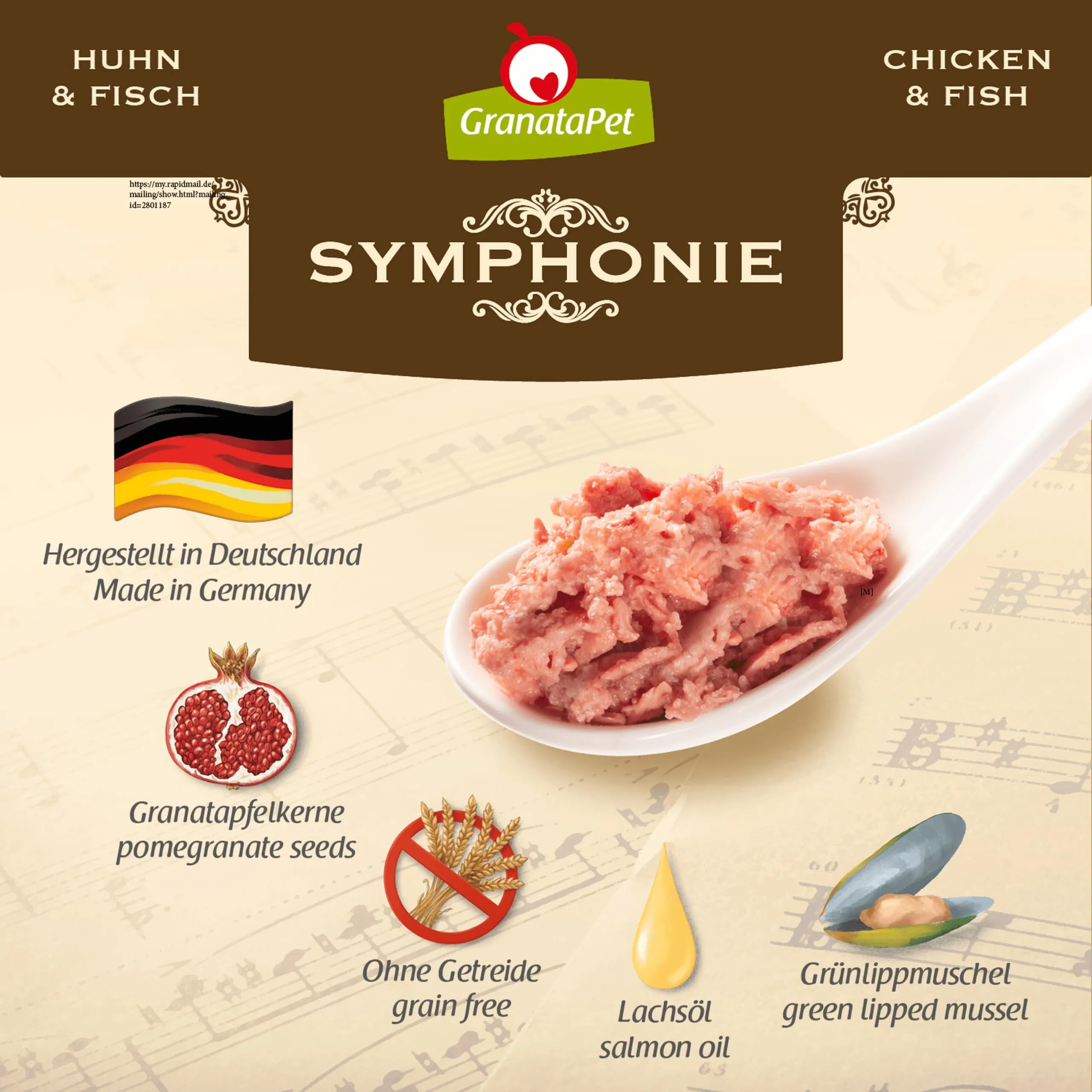 GranataPet Symphonie No. 7 Pollo & Pesce, 6 x 200g - immagine 5
