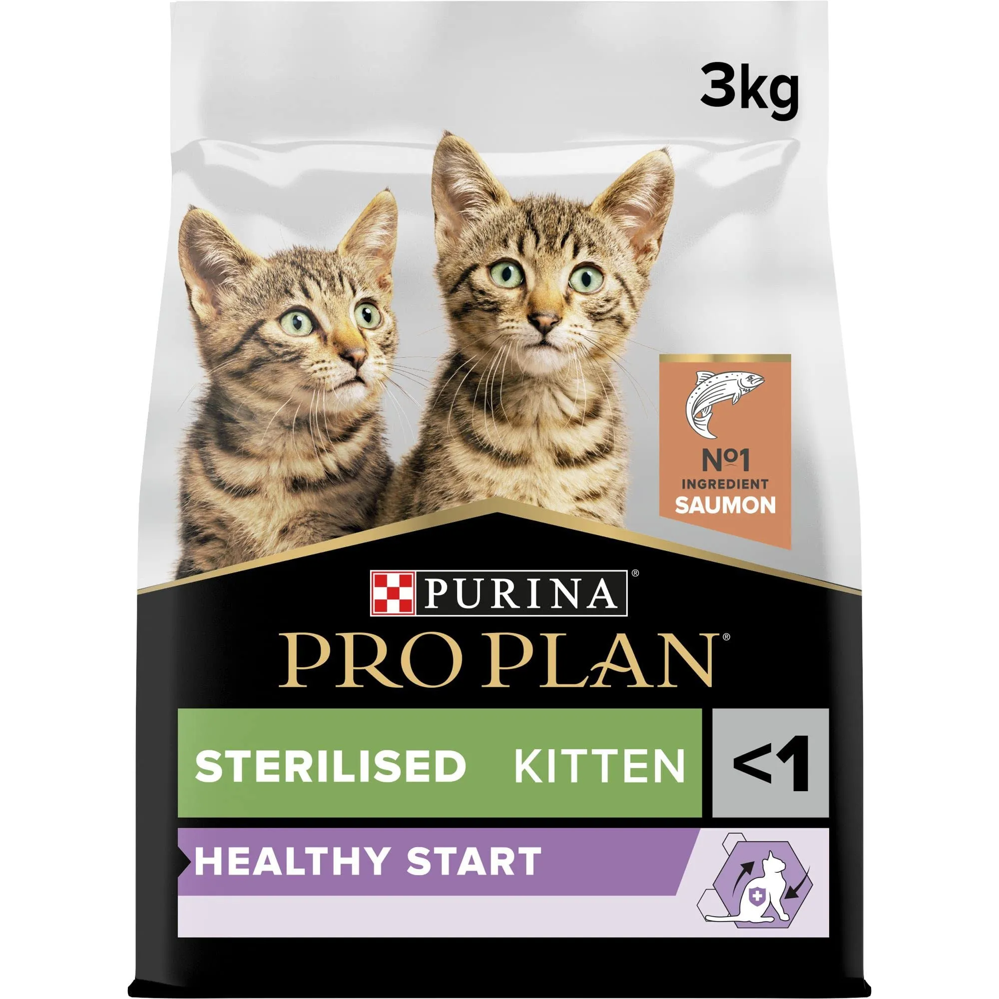 Purina Pro Plan Sterilised Kitten Healthy Start Crocchette Gattini Ricco in Salmone 3 kg - immagine 1