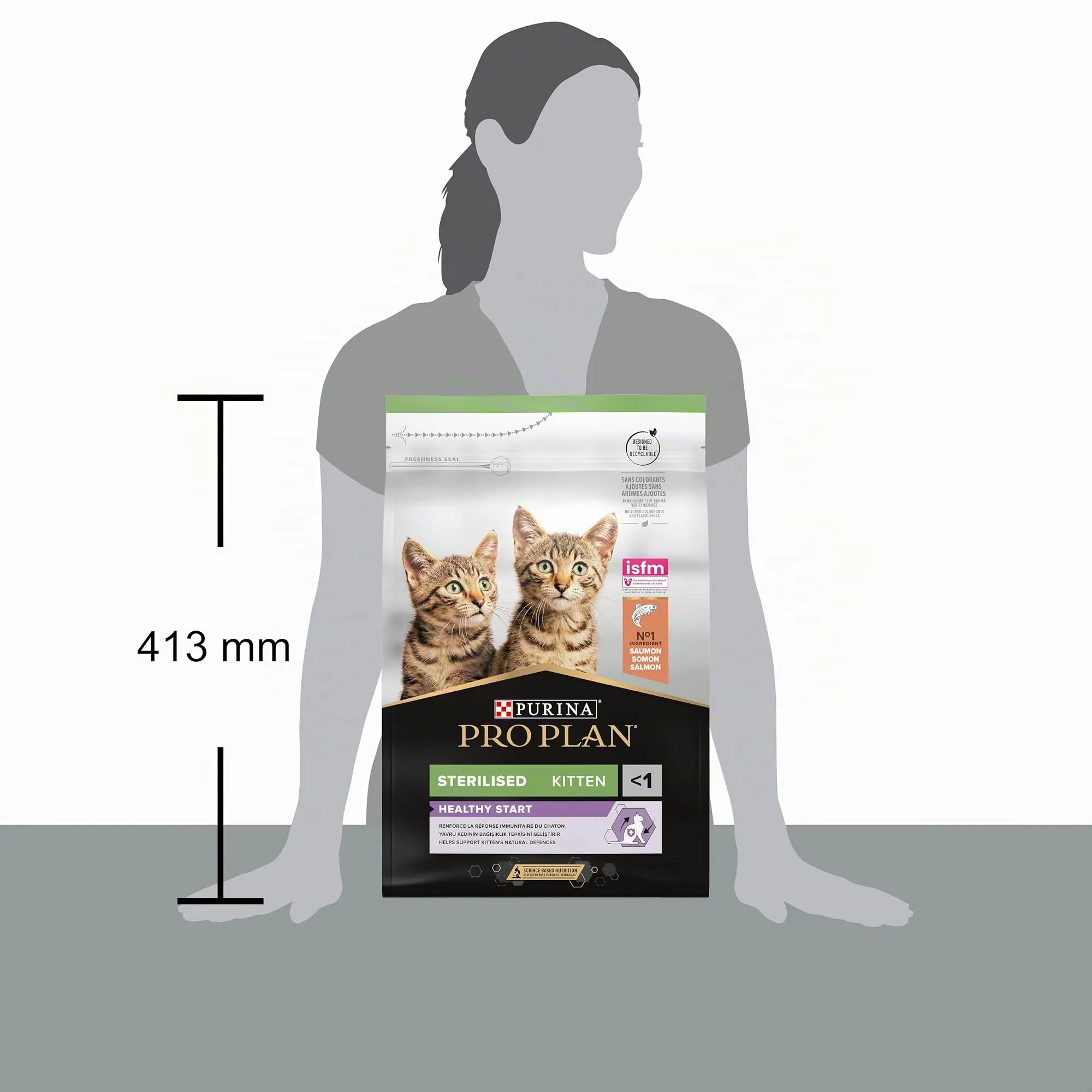 Purina Pro Plan Sterilised Kitten Healthy Start Crocchette Gattini Ricco in Salmone 3 kg - immagine 3