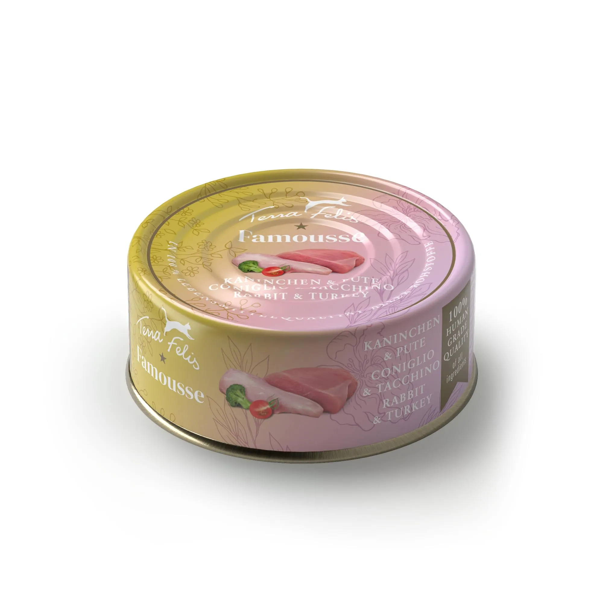 Terra Felis Coniglio & Tacchino, Famousse cibo umido per gatti, 80g - immagine 1
