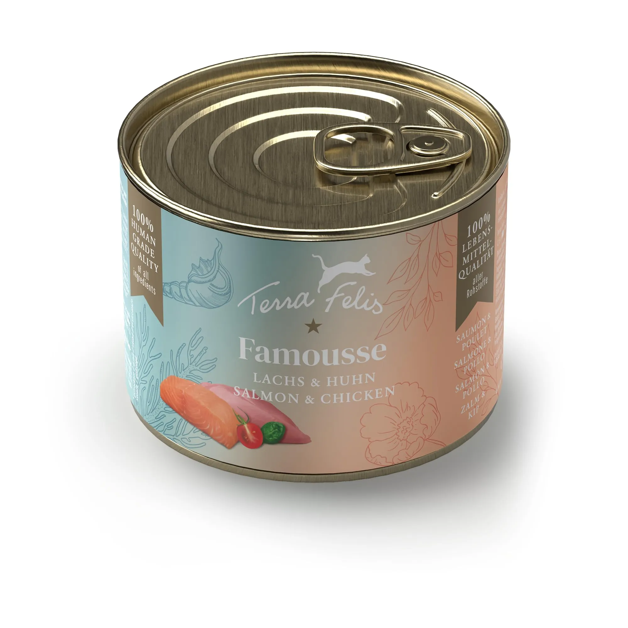 Terra Felis Salmone & Pollo, Famousse cibo umido per gatti, 200g - immagine 1