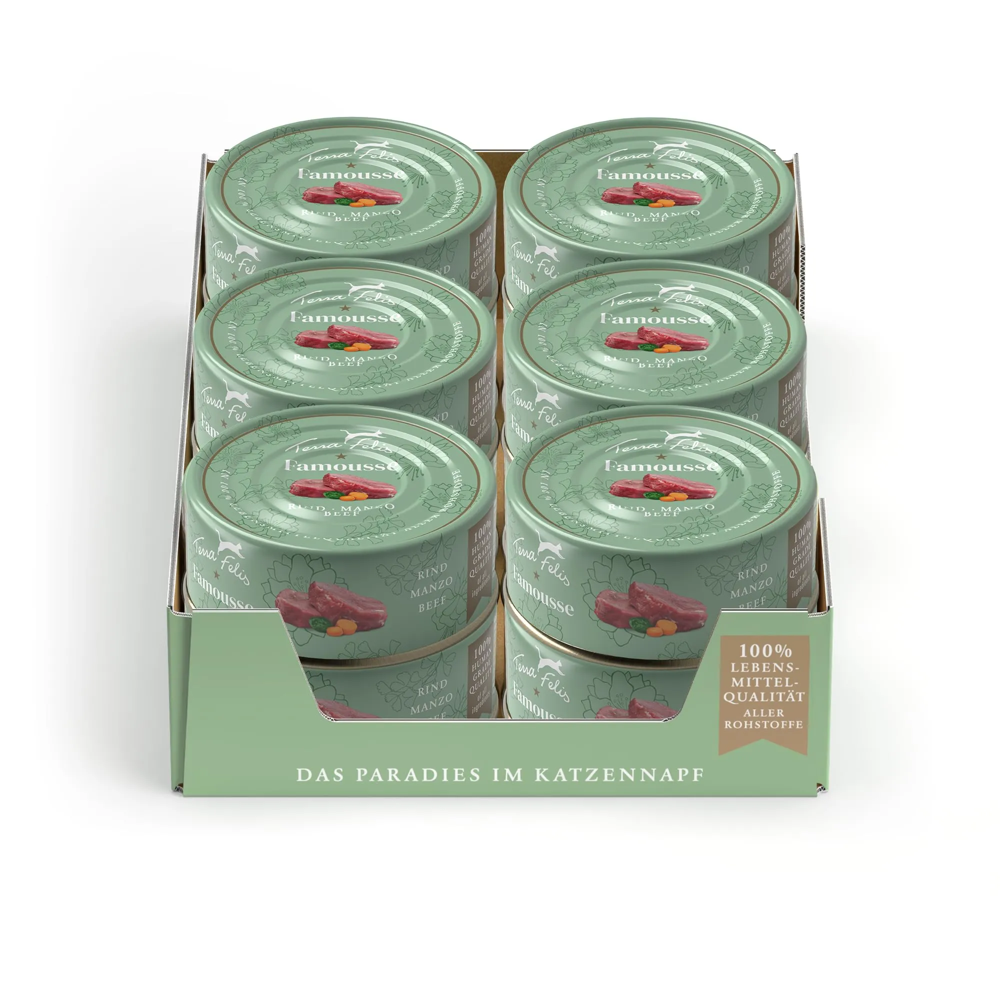 Terra Felis Manzo, Famousse cibo umido per gatti, 12x80g - immagine 1