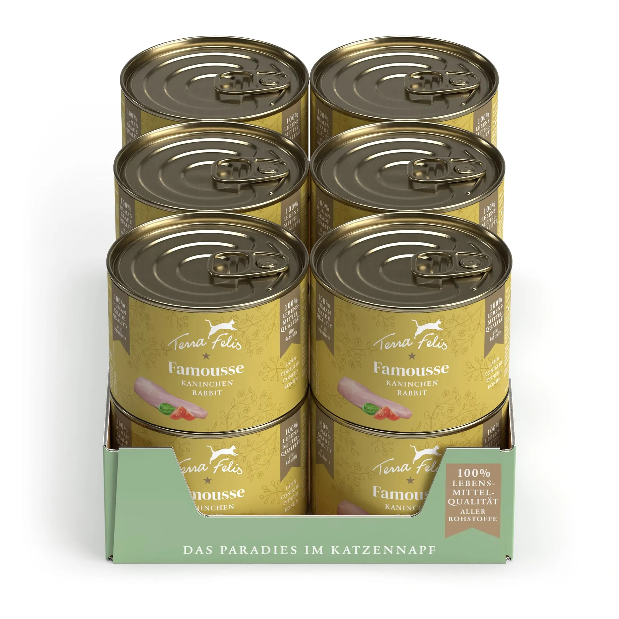 Terra Felis Coniglio, Famousse cibo umido per gatti, 12x200g - immagine 1