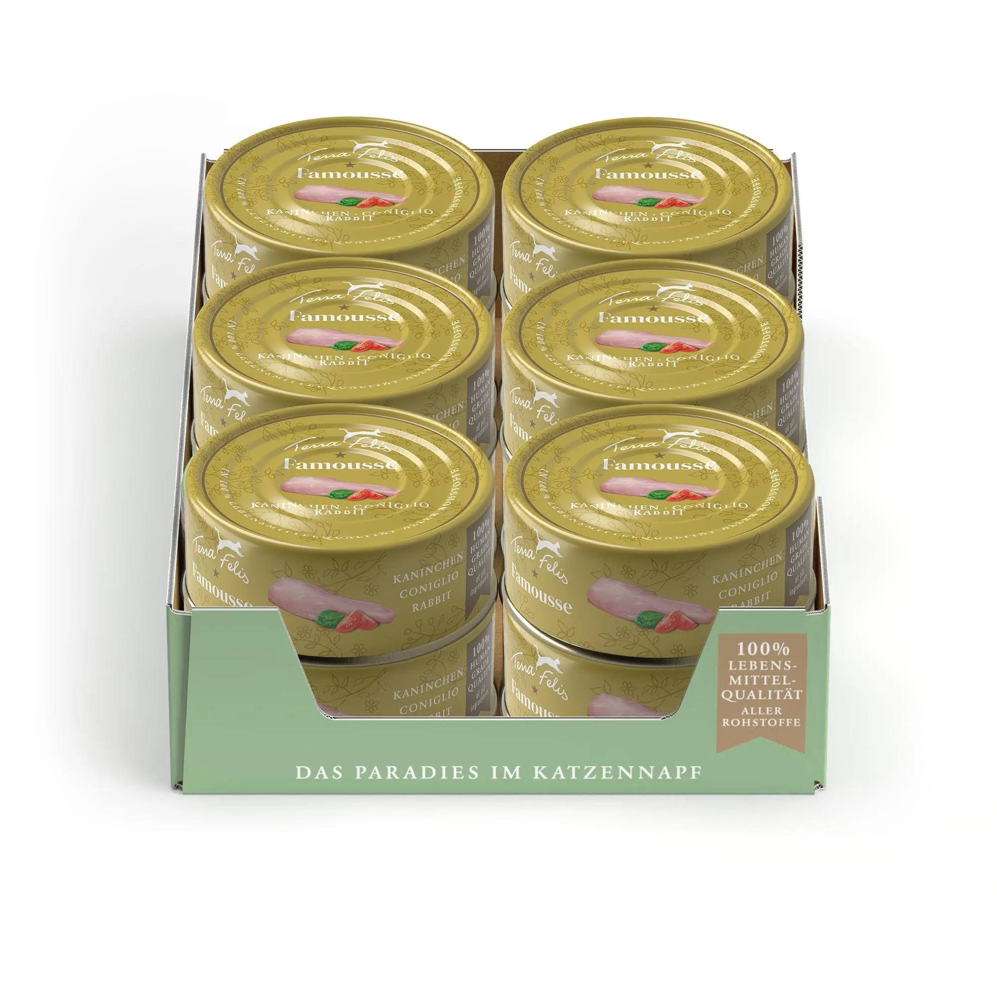 Terra Felis Coniglio, Famousse cibo umido per gatti, 12x80g - immagine 1