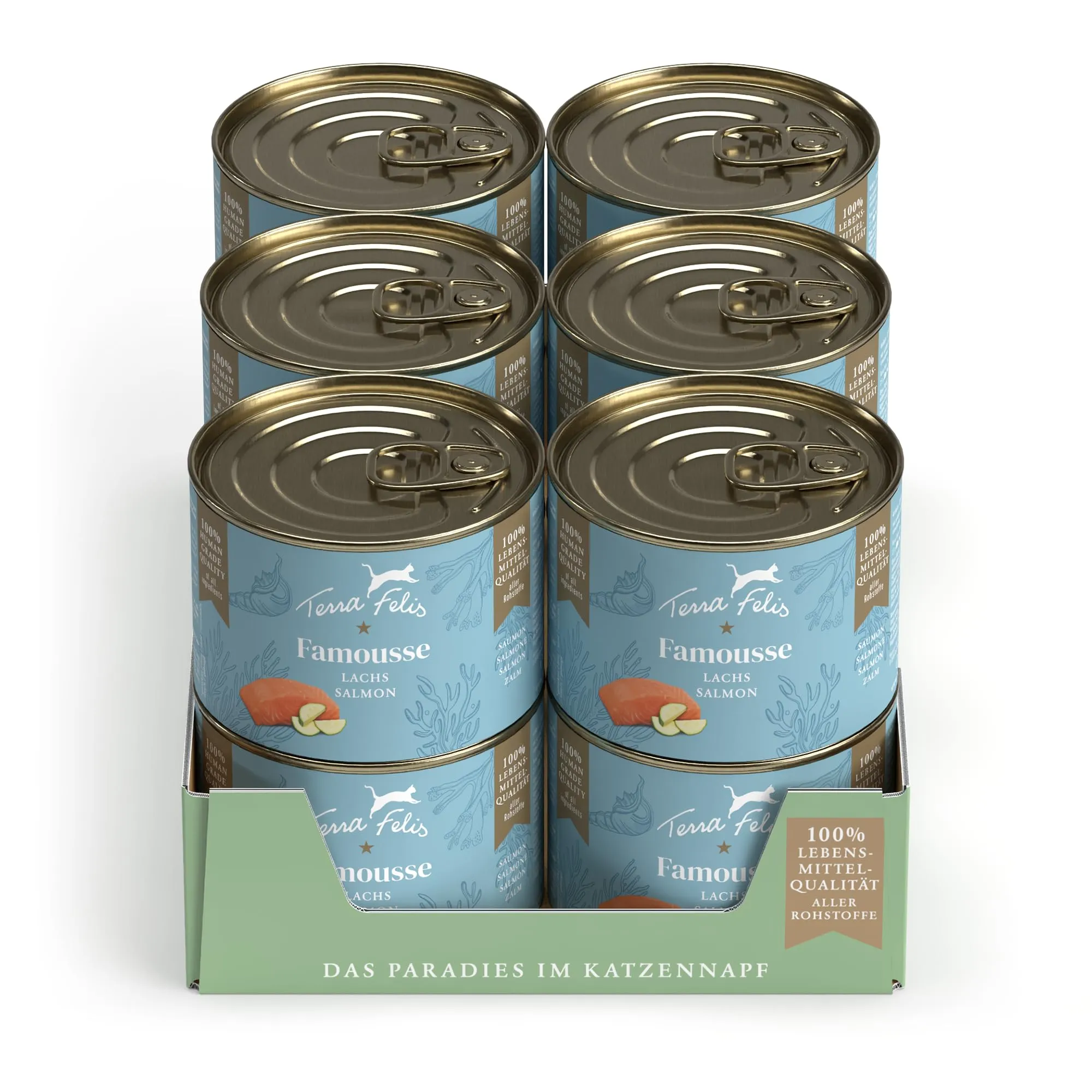Terra Felis Salmone, Famousse cibo umido per gatti, 12x200g - immagine 1